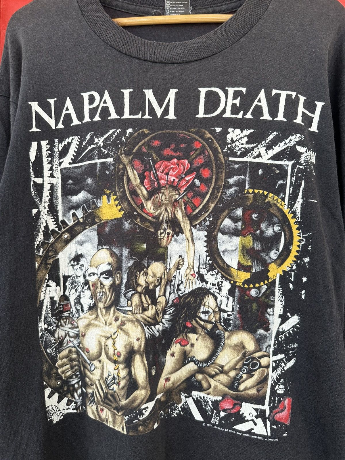Band Tees Vintage 90s Napalm Death Musical Destruction LS Tee Size US XL / EU 56 / 4 - 3 Thumbnail