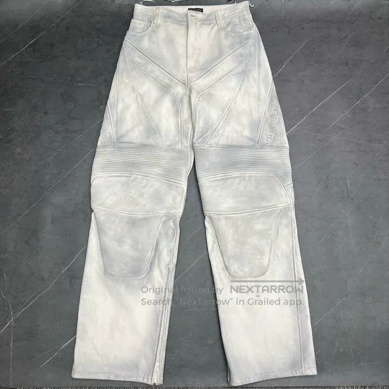 Balenciaga Balenciaga size S Motorcycle Leather Pants Size US 27 - 1 Thumbnail