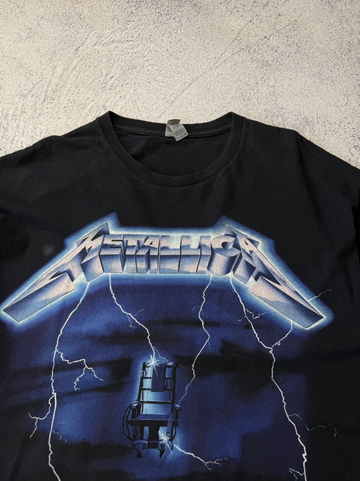 Band Tees × Vintage Vintage Metallica 2017 Ride The Lightning Sun Faded T-Shirt Size US XL / EU 56 / 4 - 14 Thumbnail