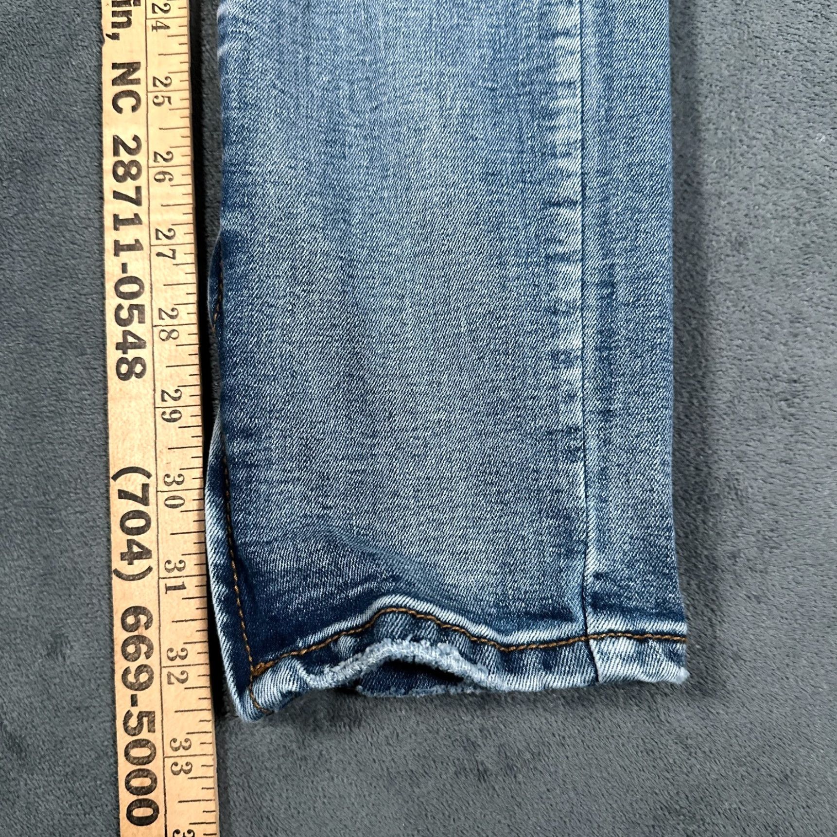 Vintage KDNK Men's Jeans 30x32 Blue Skinny Slim Distressed Stretch Ankle Zips Size US 30 / EU 46 - 5 Thumbnail