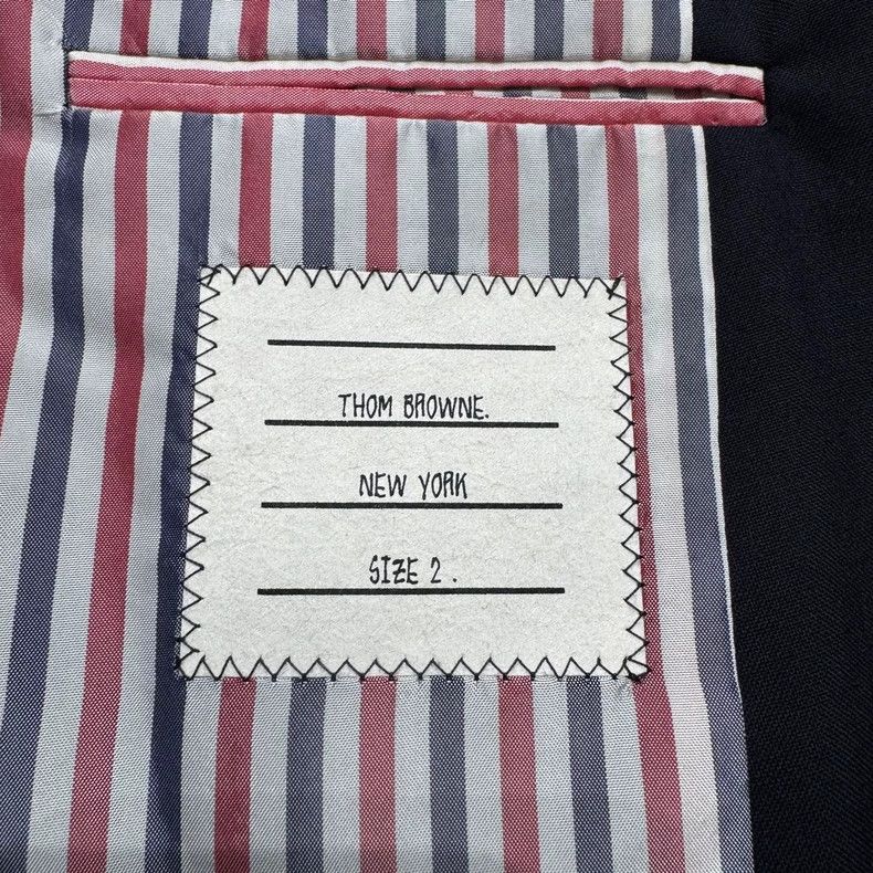 Thom Browne Thom Browne size2 Blue and grey wool suit Size 36S - 3 Thumbnail