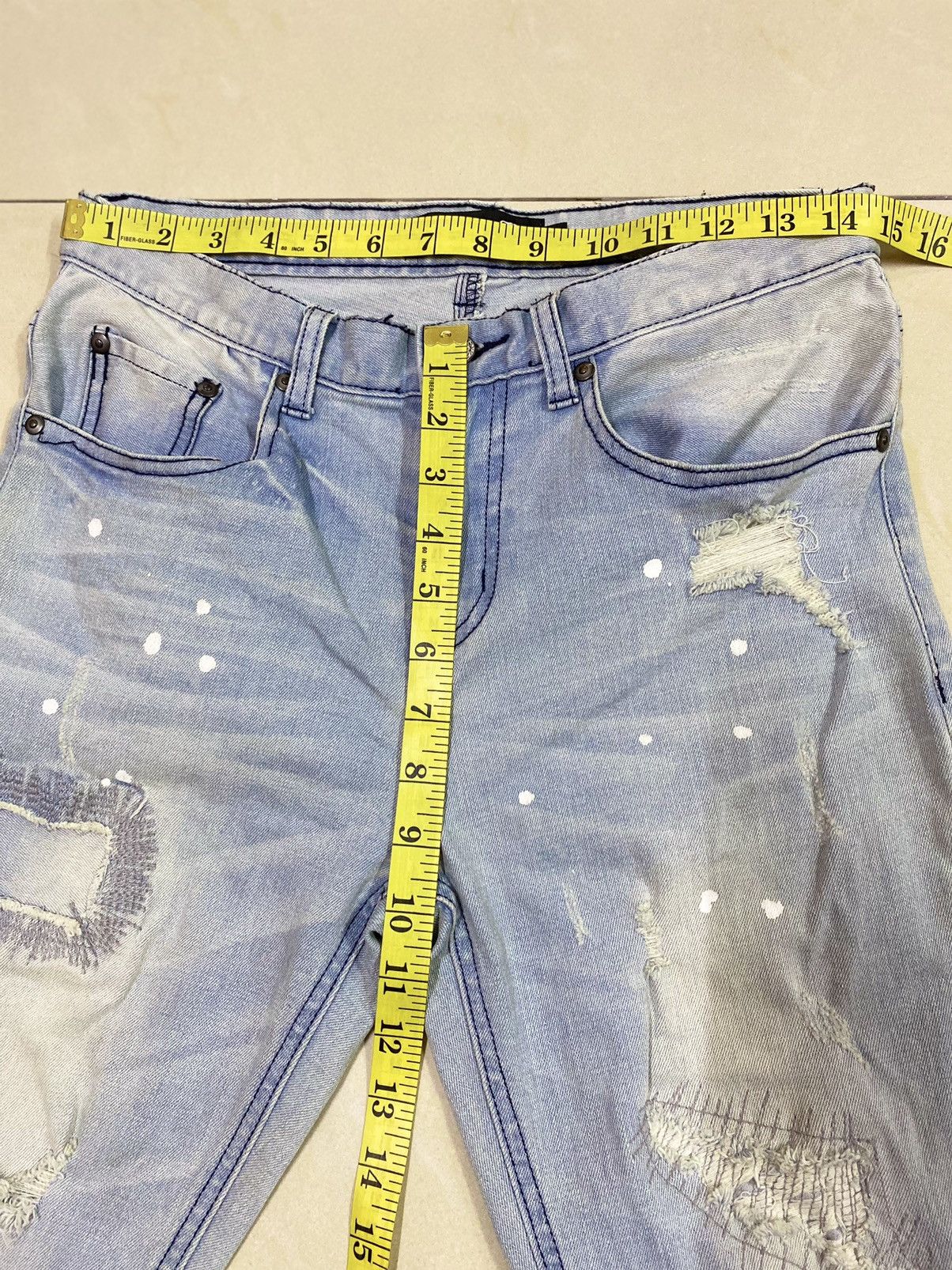 Japanese Brand × Le Grande Bleu (L.G.B.) Distressed Ripped Cavari A Denim Size US 29 - 12 Thumbnail