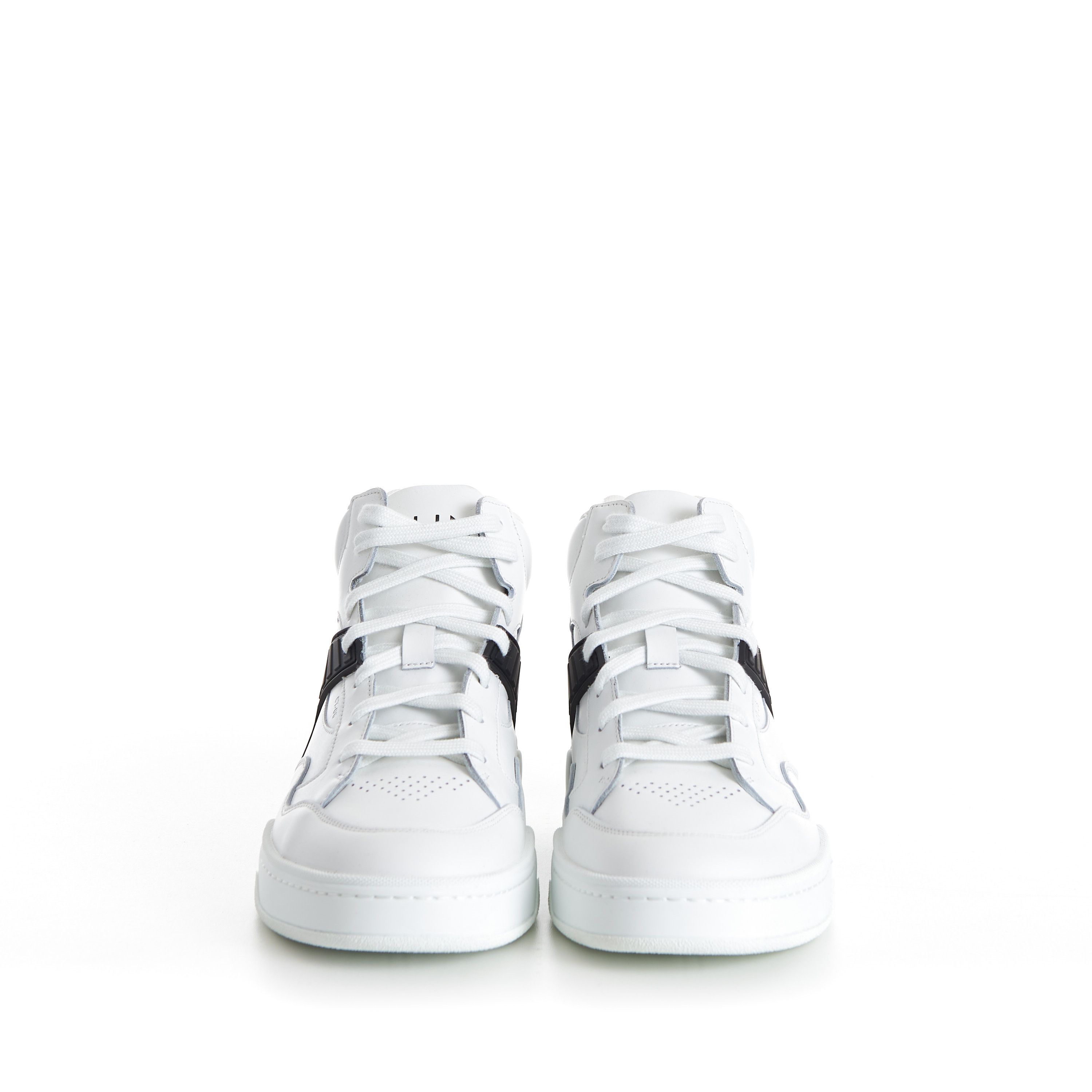Celine Men's CT-06 High Top Sneaker - White/Black Calfskin Leather Size US 6 / EU 39 - 3 Thumbnail