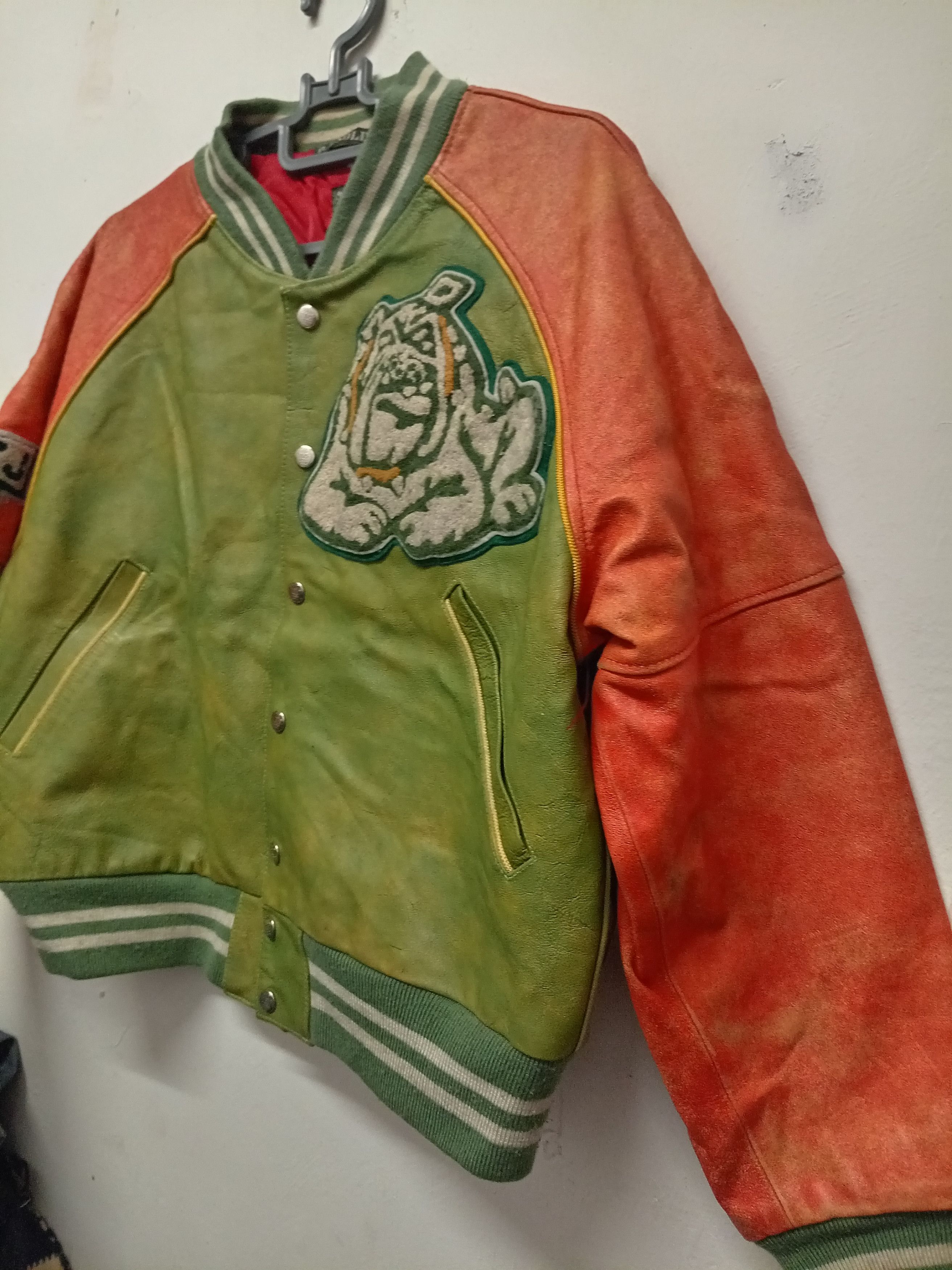 Vintage Vintage Dog Fight leather jacket rare Size US M / EU 48-50 / 2 - 2 Thumbnail