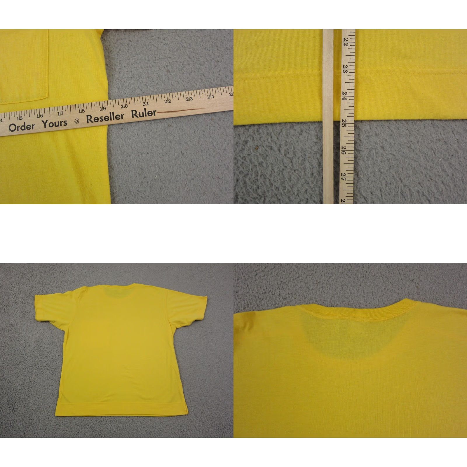 Essentials VINTAGE Basic Essentials Shirt Womens Medium Yellow 90s Single Stitch Tee Size M / US 6-8 / IT 42-44 - 8 Thumbnail