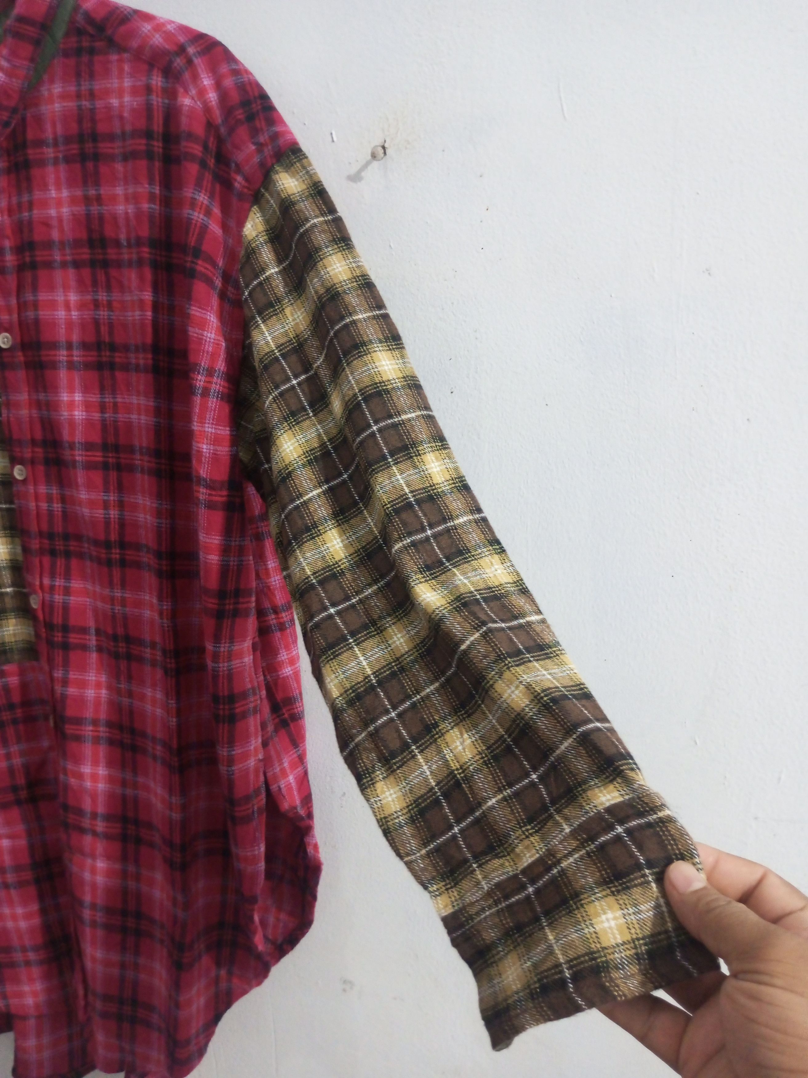 20471120 Cube sugar evo two colour flanel shirt Size US XL / EU 56 / 4 - 2 Thumbnail