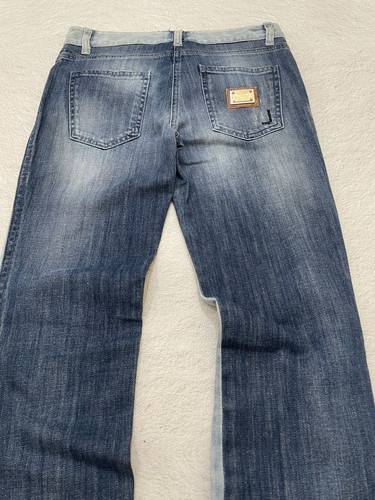 Dolce & Gabbana Dolce & Gabbana Distressed Denim Color Block Y2K Size 28" / US 6 / IT 42 - 5 Thumbnail