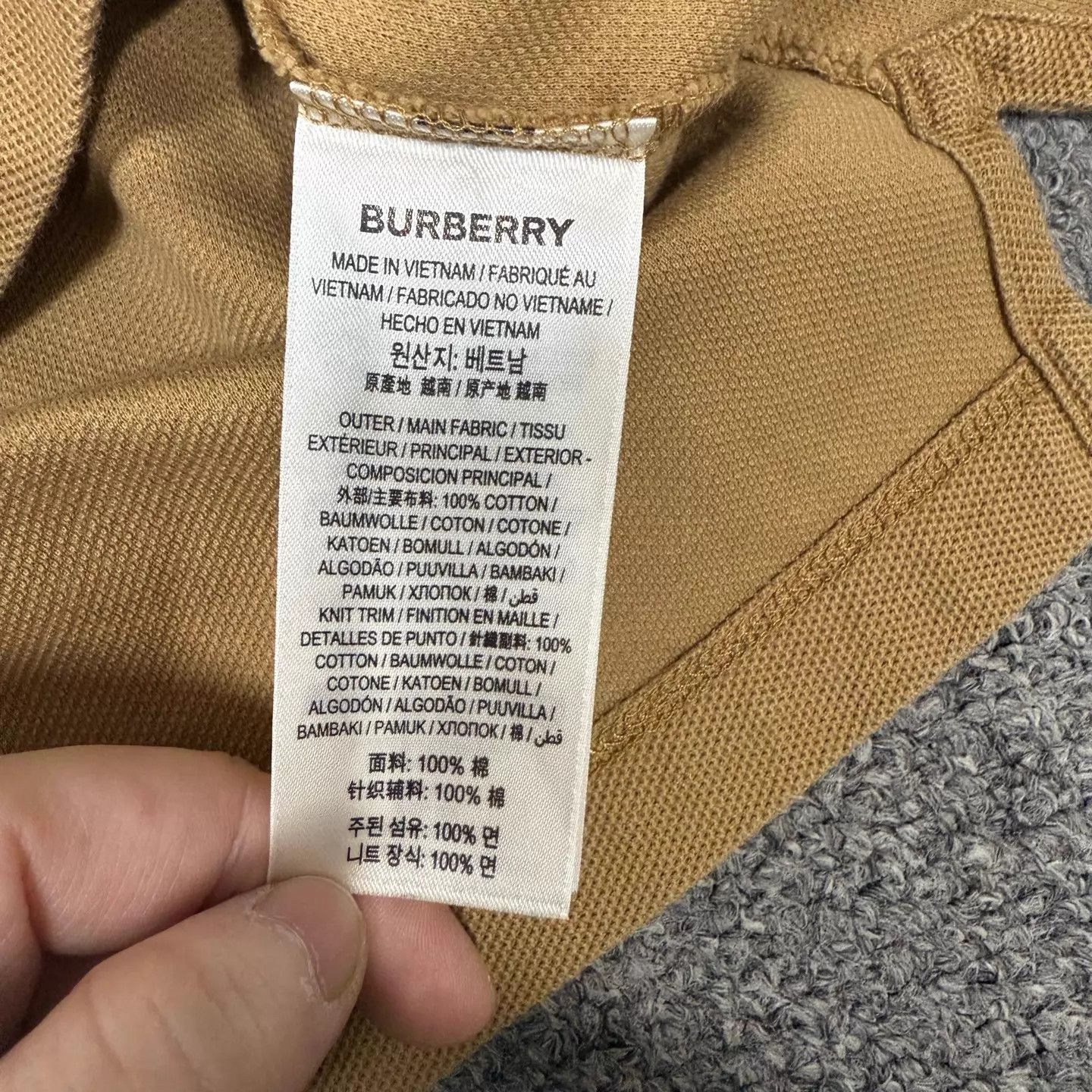 Burberry Burberry Khaki Logo Short Sleeve Polo M 99 New Size US M / EU 48-50 / 2 - 4 Thumbnail