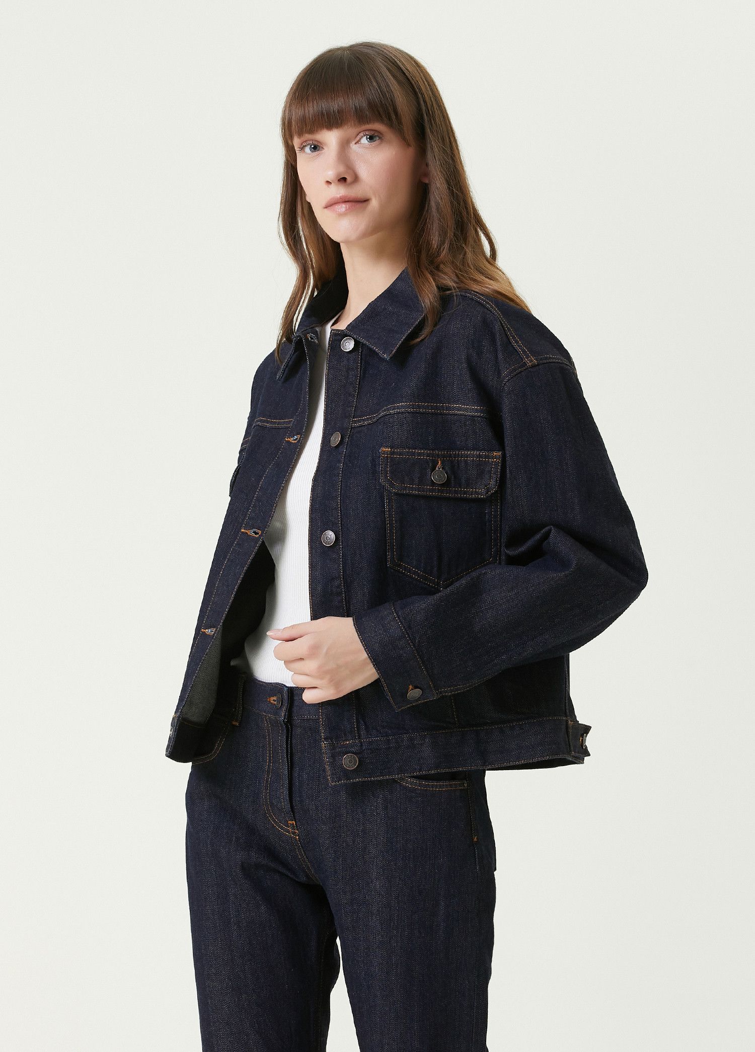 The Row THE ROW Ness navy blue oversized denim jacket Large q Size L / US 10 / IT 46 - 3 Thumbnail