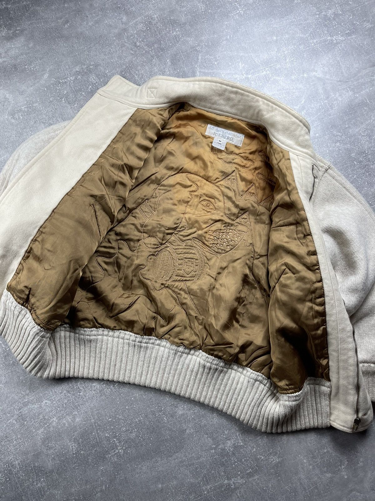 Iceberg ICEBERG × JC de Castelbajac Vintage 90s Wool Bomber Jacket Size US L / EU 52-54 / 3 - 13 Thumbnail