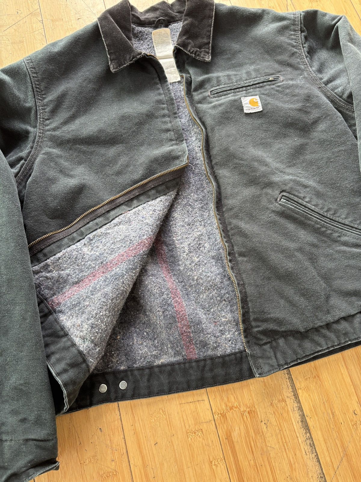Carhartt Vintage Cahartt J01 BLK Detroit Jacket 46 Size US XL / EU 56 / 4 - 3 Thumbnail