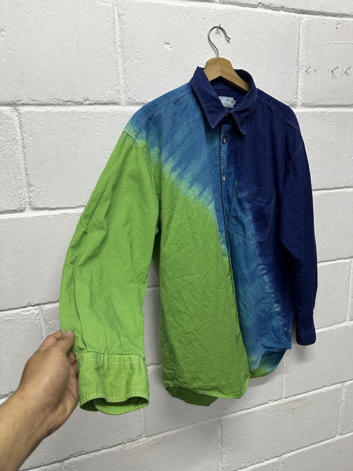 Designer × Kansai Yamamoto 1980- Kansai Man By Kansai Yamamoto Tie-Dye Shirt Size US XL / EU 56 / 4 - 5 Thumbnail