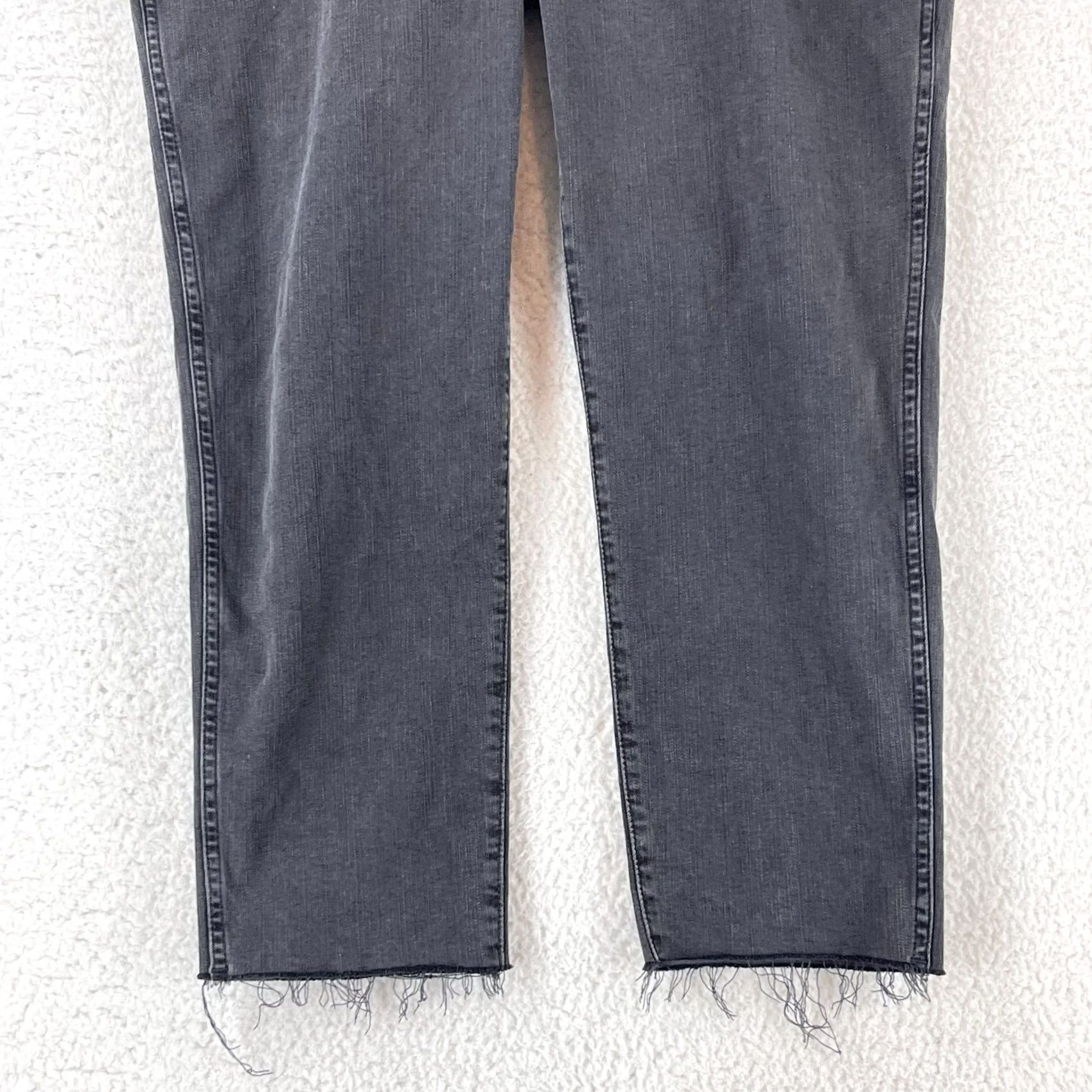 Madewell Madewell Petites Black Denim Stovepipe Jeans Womens 32P 5-Pocket Regular Straight Bohemian 90s Casual Pants Size 24" / US 00 / IT 34 - 3 Thumbnail