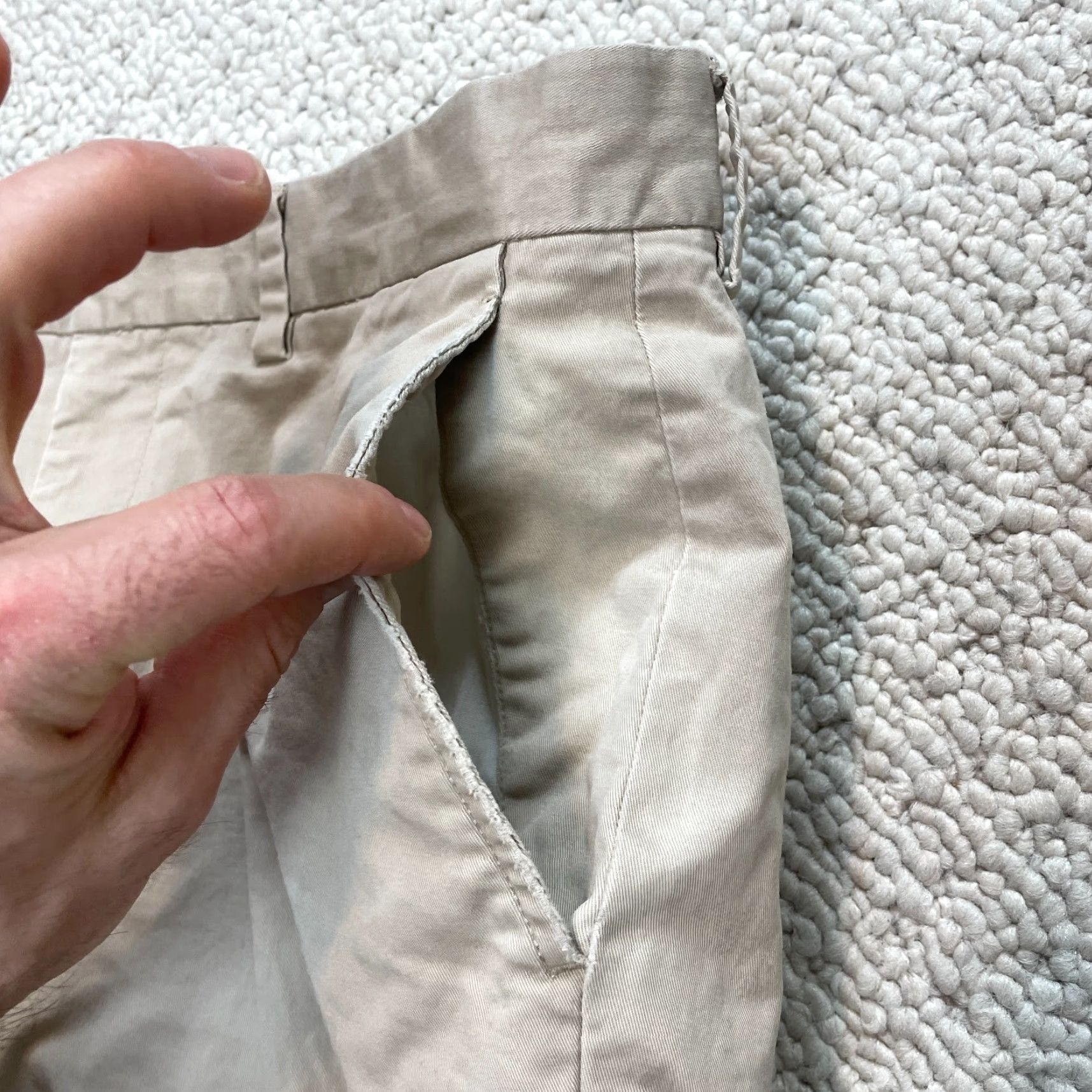 J.Crew J.Crew Mens 33 x 32 Chino Pants Beige Khaki Straight Cotton Slacks Pockets Flex Size US 33 - 7 Thumbnail
