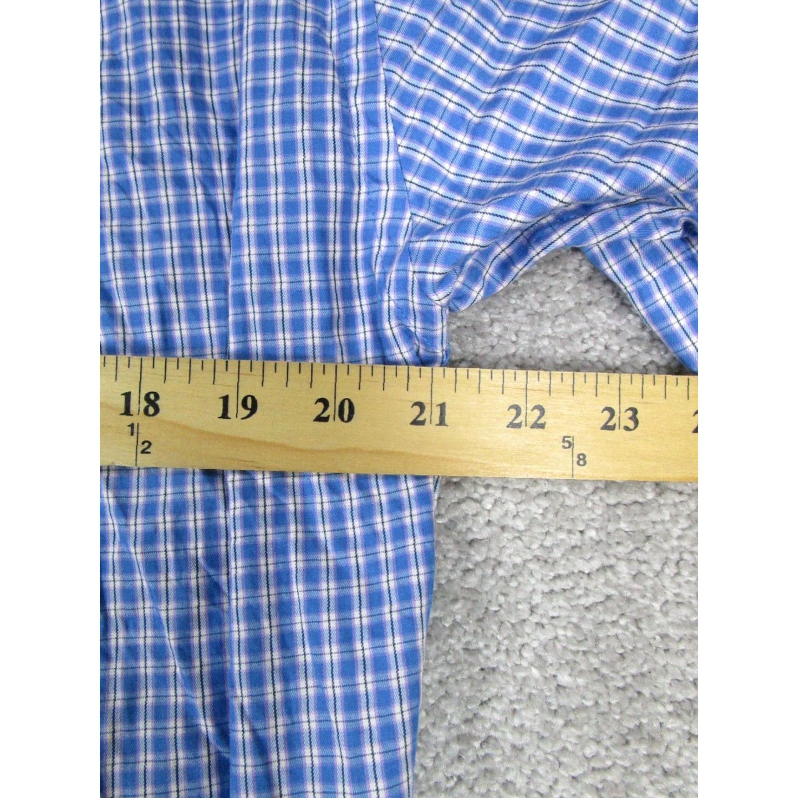 Peter Millar VINTAGE Peter Millar Shirt Mens Large Blue Purple White Crown Soft Golf Cotton Silk Size US L / EU 52-54 / 3 - 6 Thumbnail