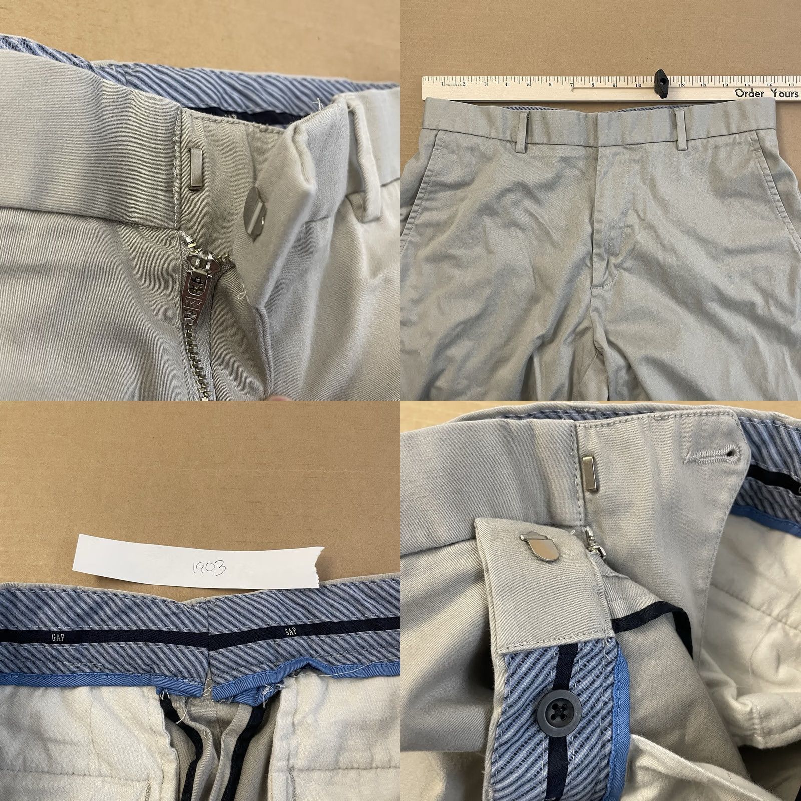 Gap VINTAGE Gap Chino Pants Mens Adult 31 x 28 Beige Hook Zipper Button Outdoors 90s Y2K Chino Pants Mens Size US 31 - 8 Thumbnail