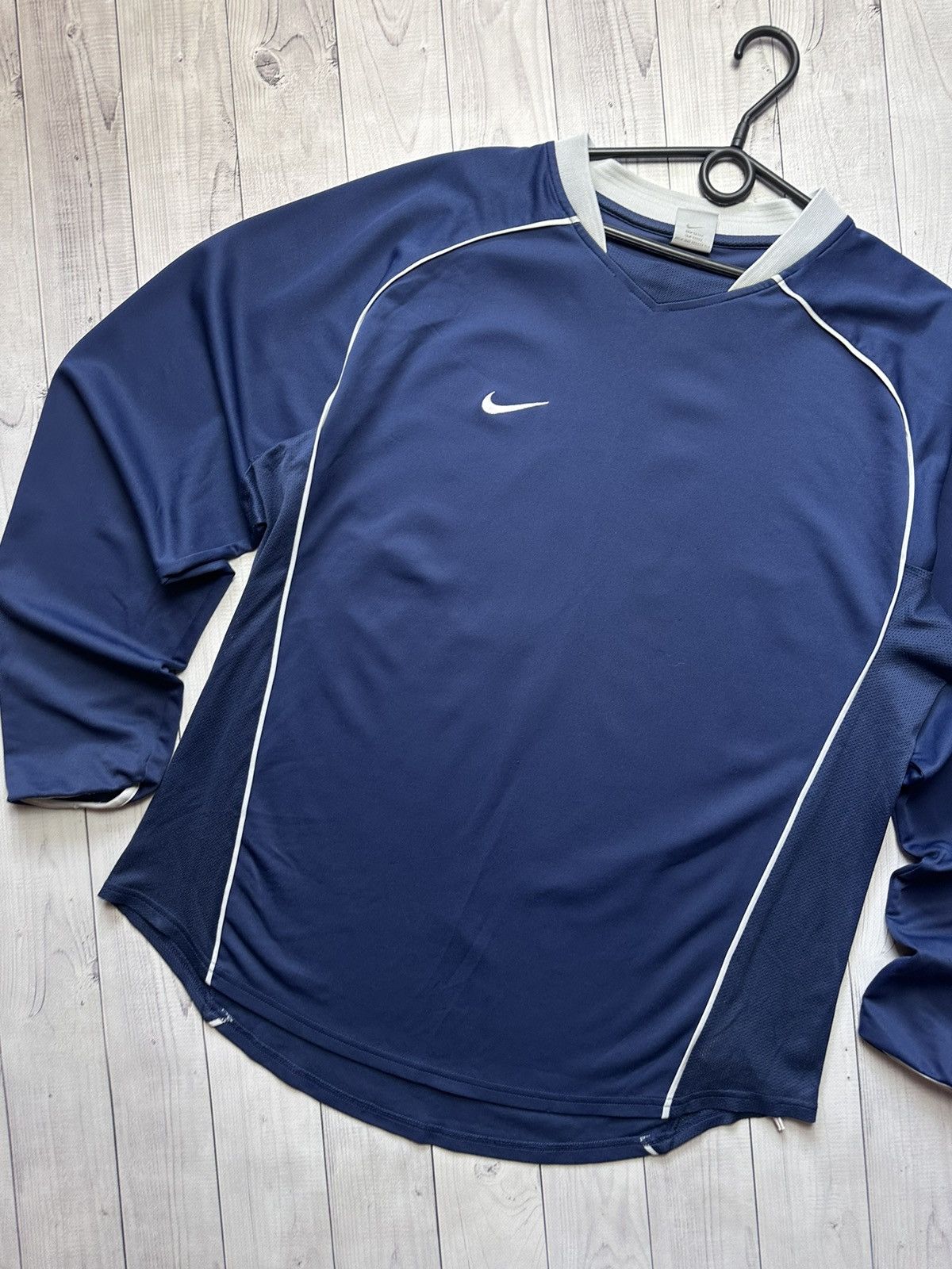 Nike × Vintage Vintage Nike long sleeve jersey navy size L Size US L / EU 52-54 / 3 - 2 Thumbnail
