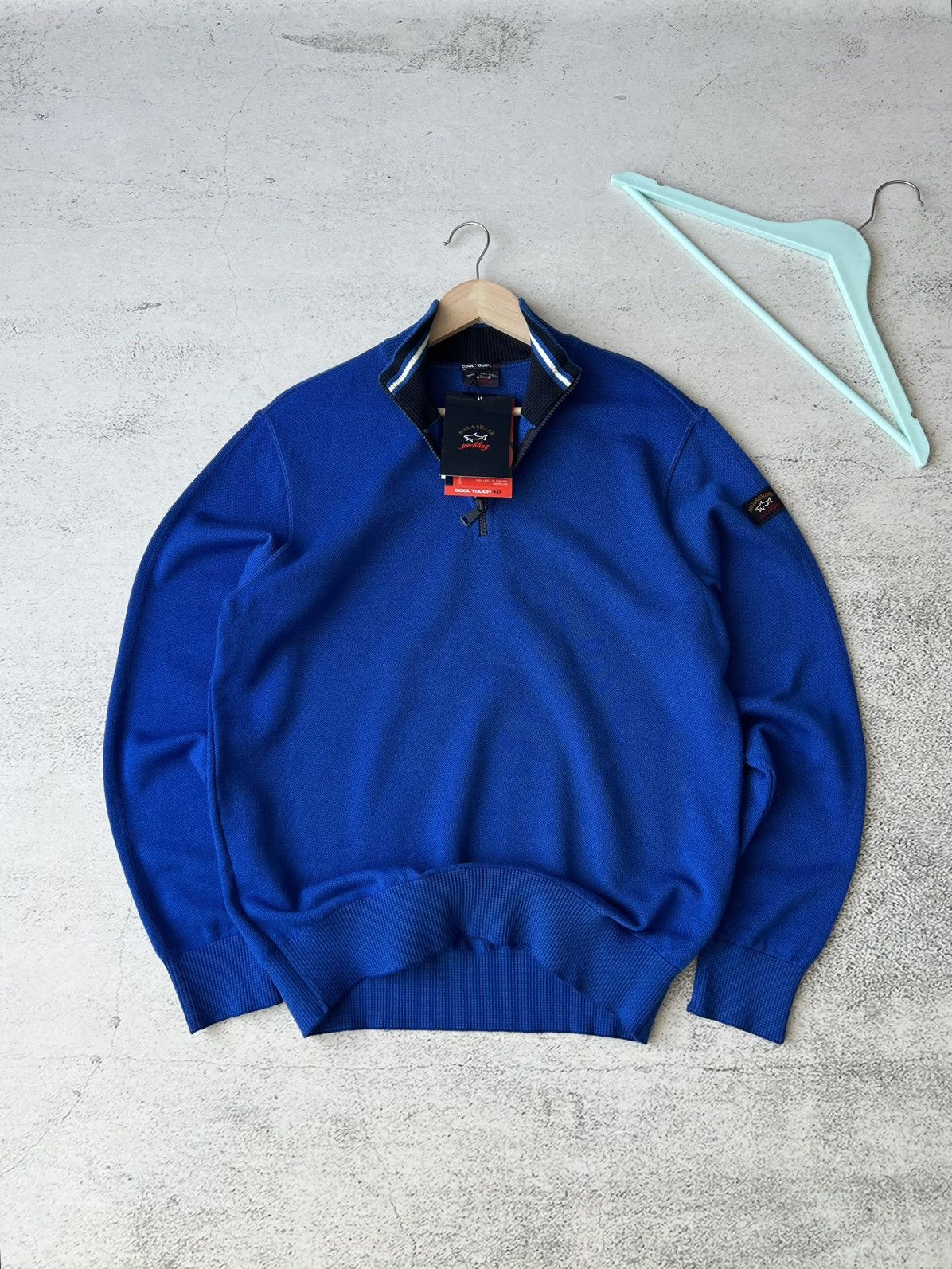 Paul & Shark 🦈 Paul & Shark Yachting Wool Sweater Zip L (NWT) Size US L / EU 52-54 / 3 - 1 Thumbnail