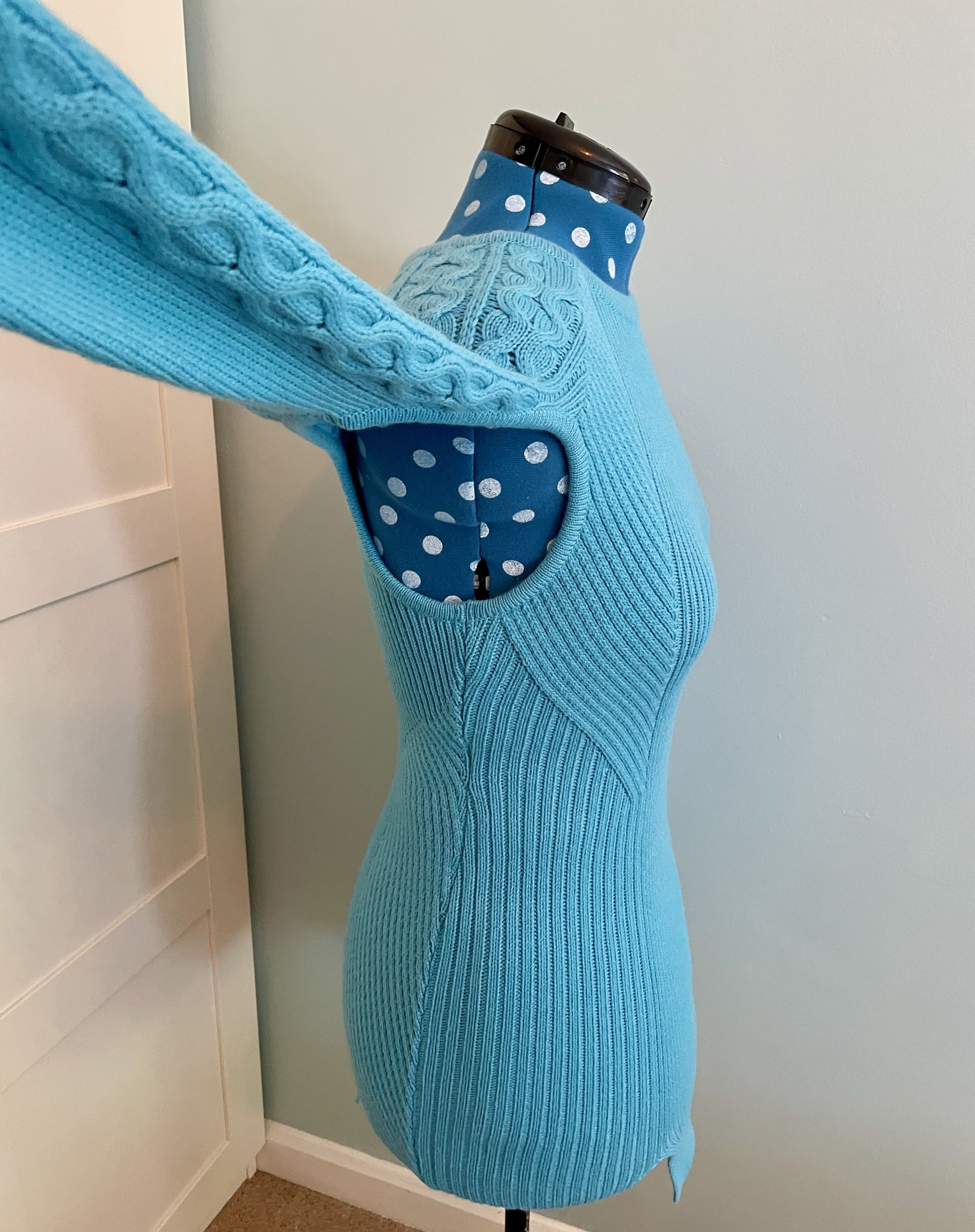Andersson Bell Andersson Bell blue Batty cutout ribbed knit mini dress Size S / US 4 / IT 40 - 8 Thumbnail