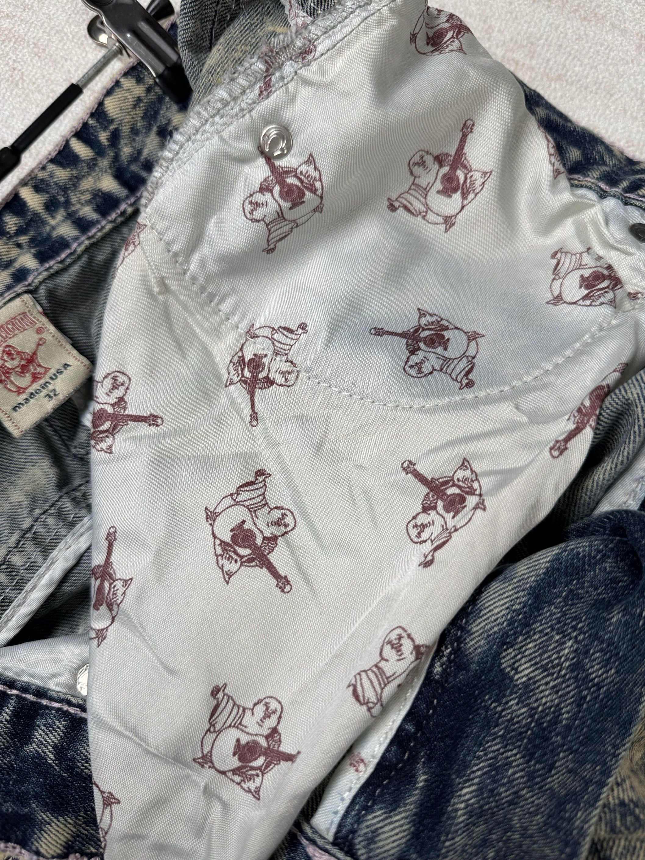 True Religion × Vintage UNWORN* THICK STITCHING HEAVY WASH TWO TONE STITCHING JEANS Size US 32 / EU 48 - 14 Thumbnail