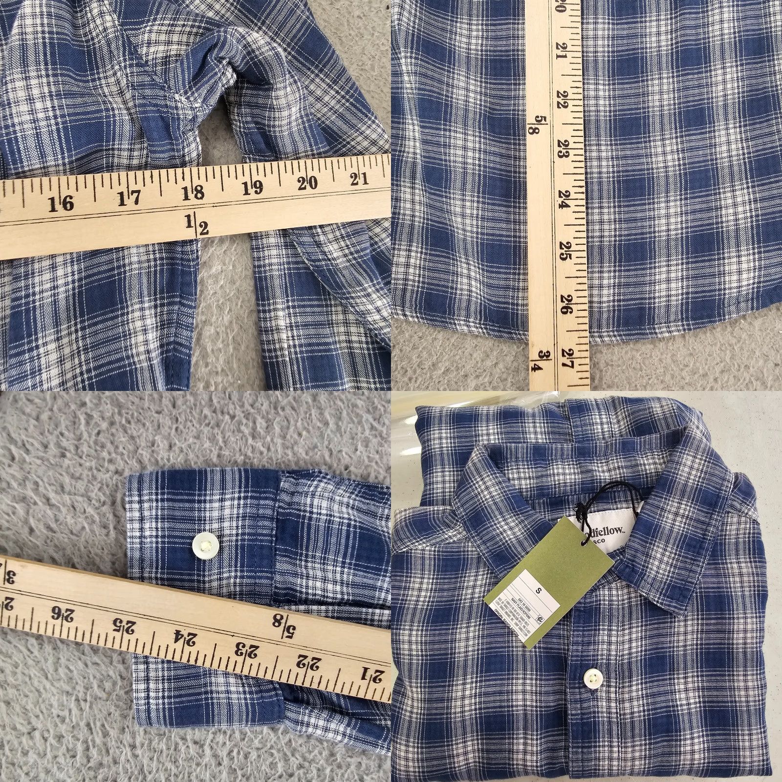 Vintage Goodfellow Shirt Womens Size Small Navy Plaid Flannel Long Sleeve Button Up Size S / US 4 / IT 40 - 8 Thumbnail