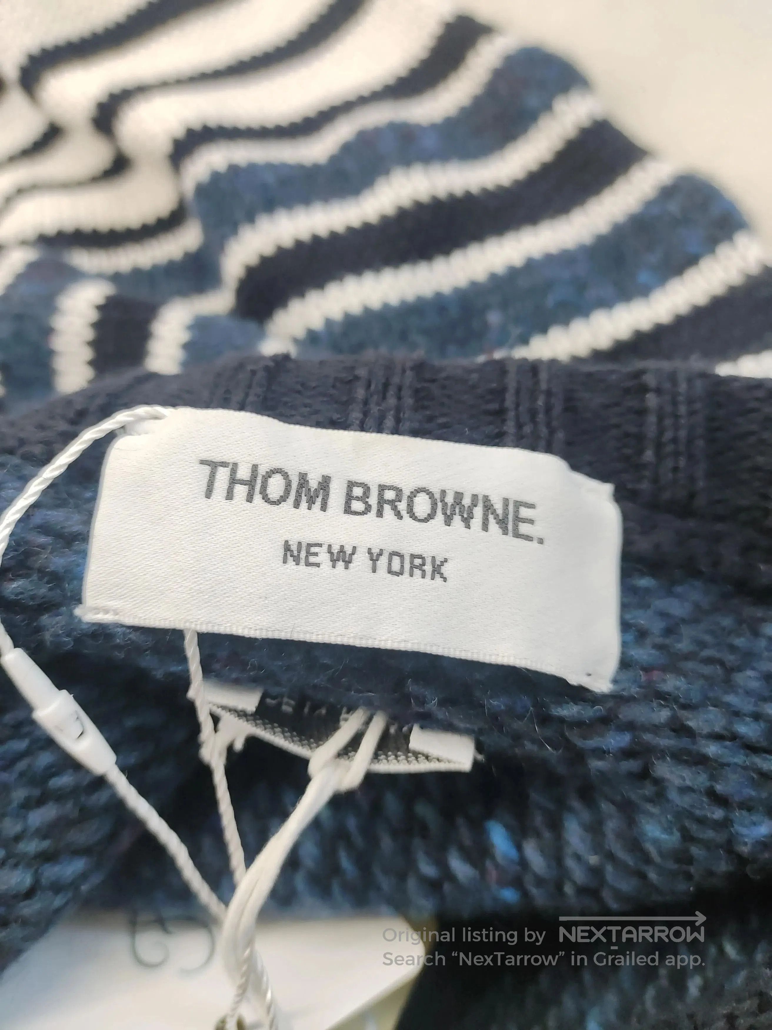 Thom Browne thom browne striped fish pattern crewneck sweater. Size US M / EU 48-50 / 2 - 3 Thumbnail