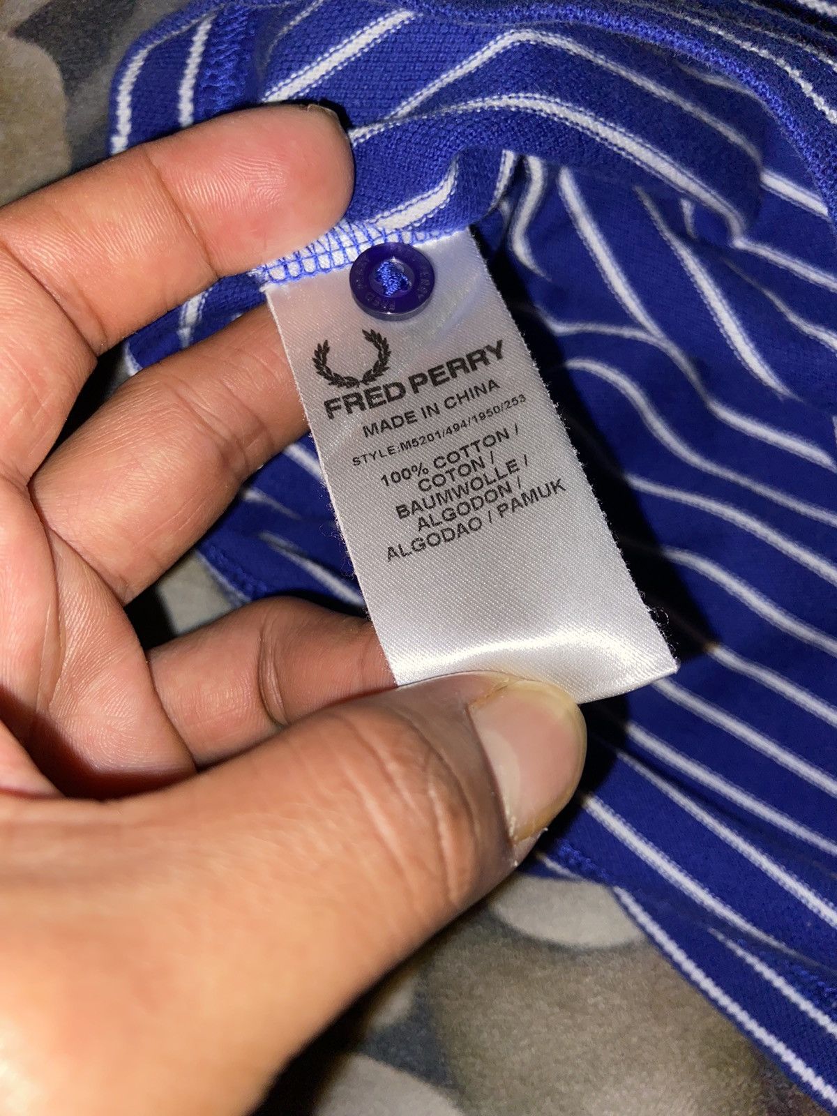 Fred Perry FRED PERRY STRIP POLO TEE Size US L / EU 52-54 / 3 - 7 Thumbnail