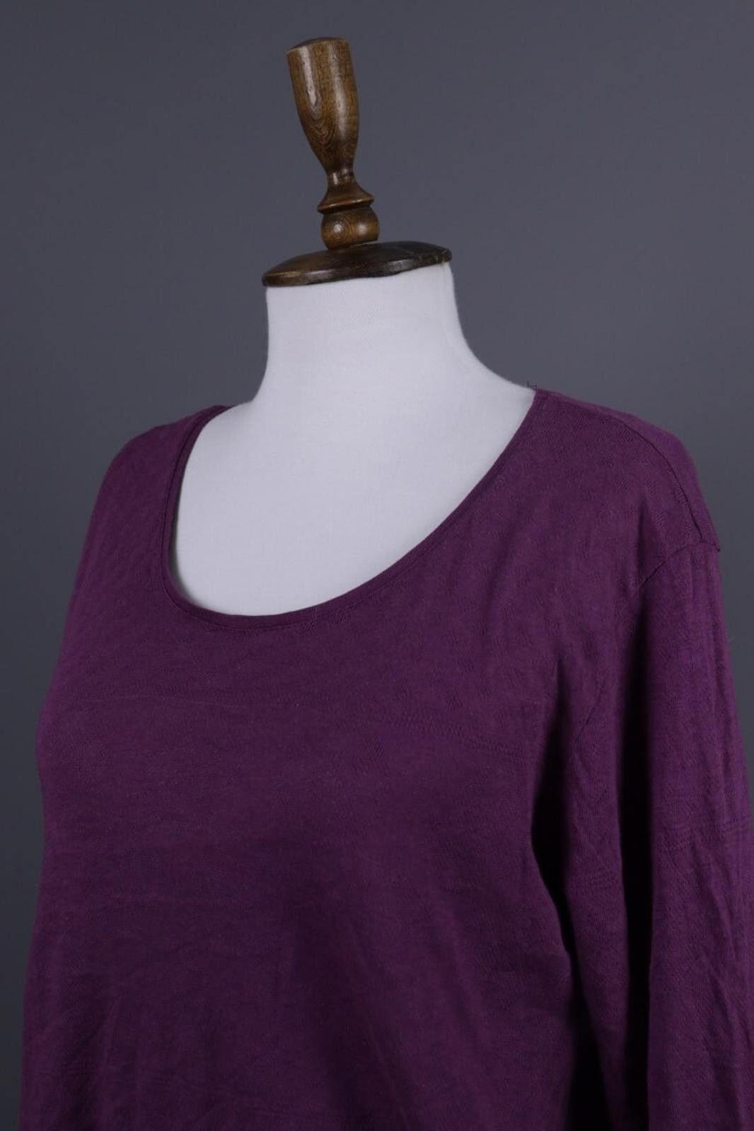 Designer Gudrun Sjoden Purple Long Sleeve Top Shirt Pullover Size XL Size XL / US 12-14 / IT 48-50 - 7 Thumbnail