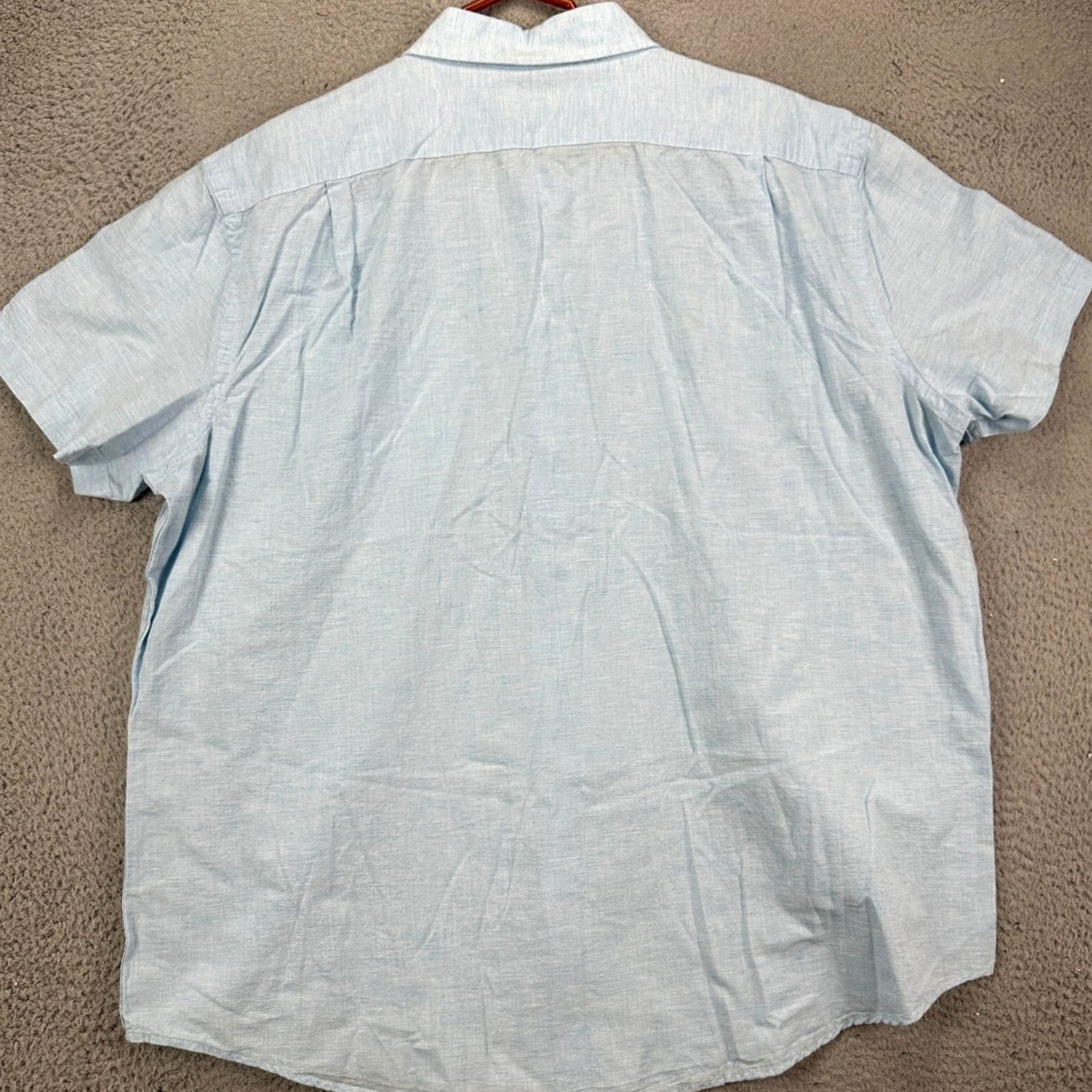 Vintage Sonoma Mens Linen Blend Shirt 2XL Light Blue Button-Down Short Sleeve Pocket NEW Size US XXL / EU 58 / 5 - 3 Thumbnail