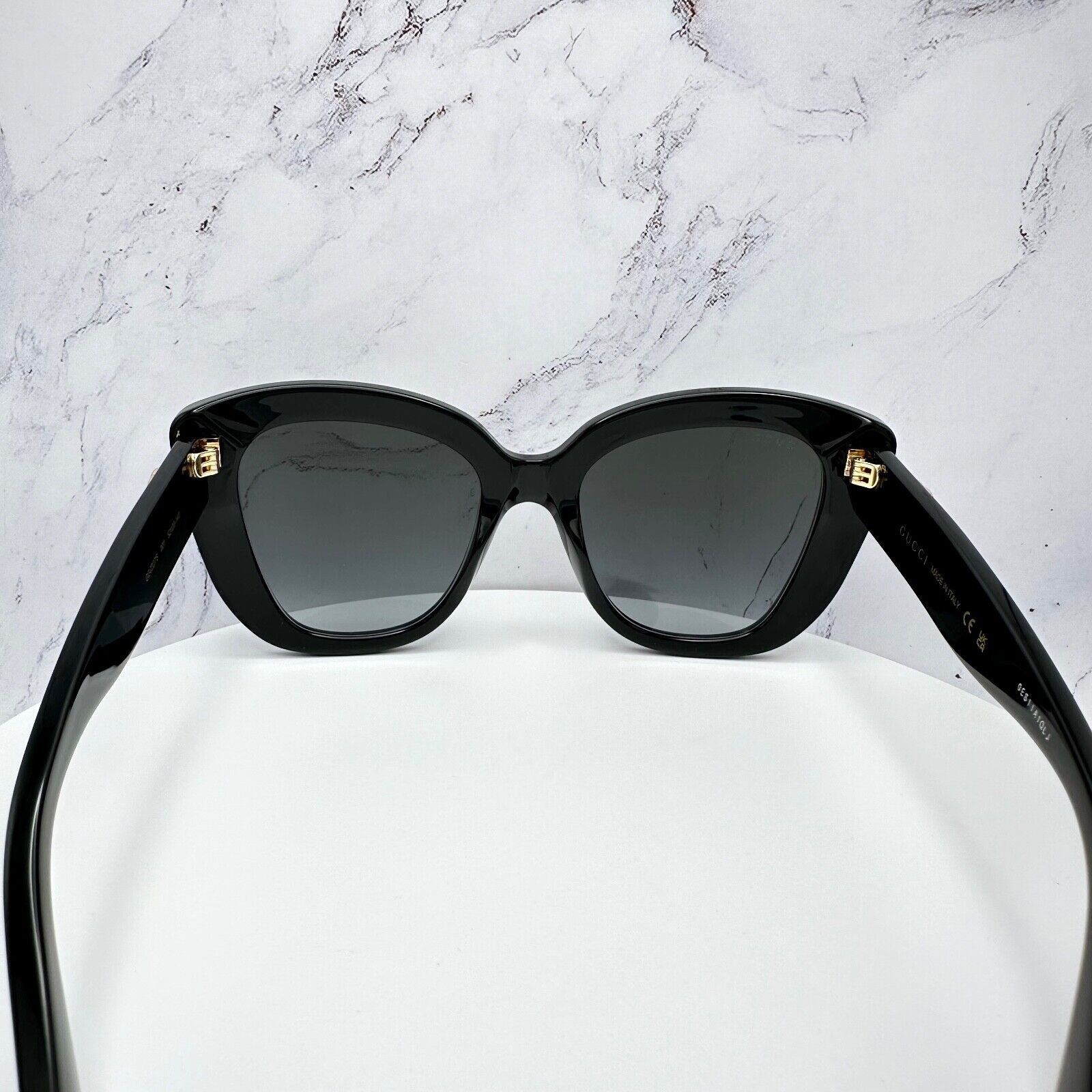 Gucci New Gucci Sunglasses Black Cat Eye Gold GG Metal Logo Size ONE SIZE - 21 Thumbnail