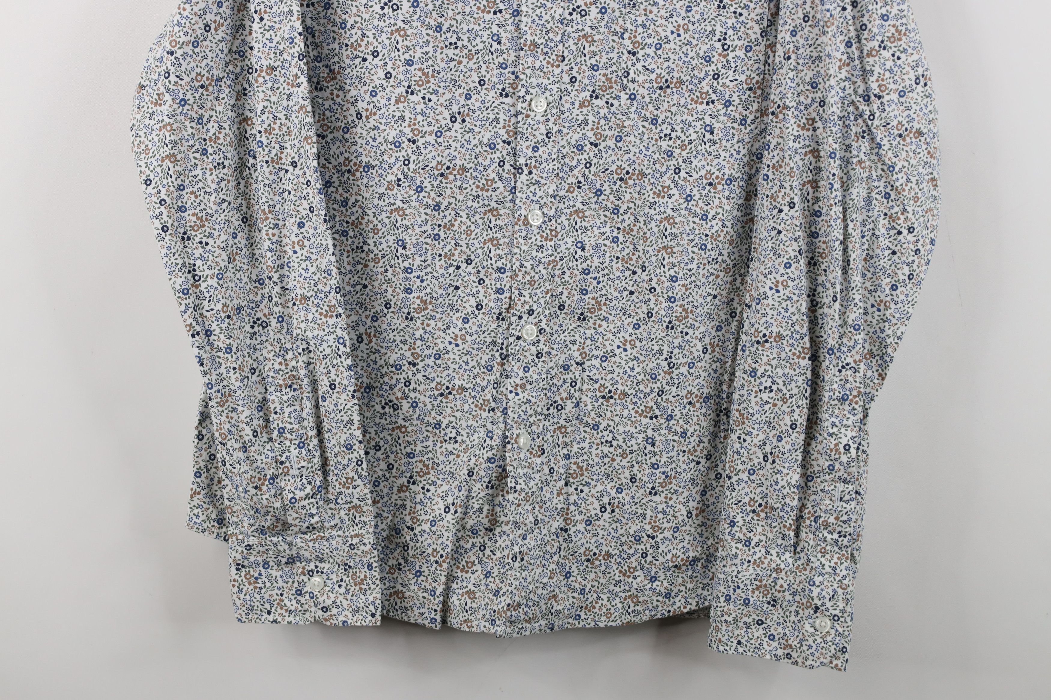 J.Crew J Crew Flex Washed Flower All Over Print Button Down Shirt Size US L / EU 52-54 / 3 - 3 Thumbnail