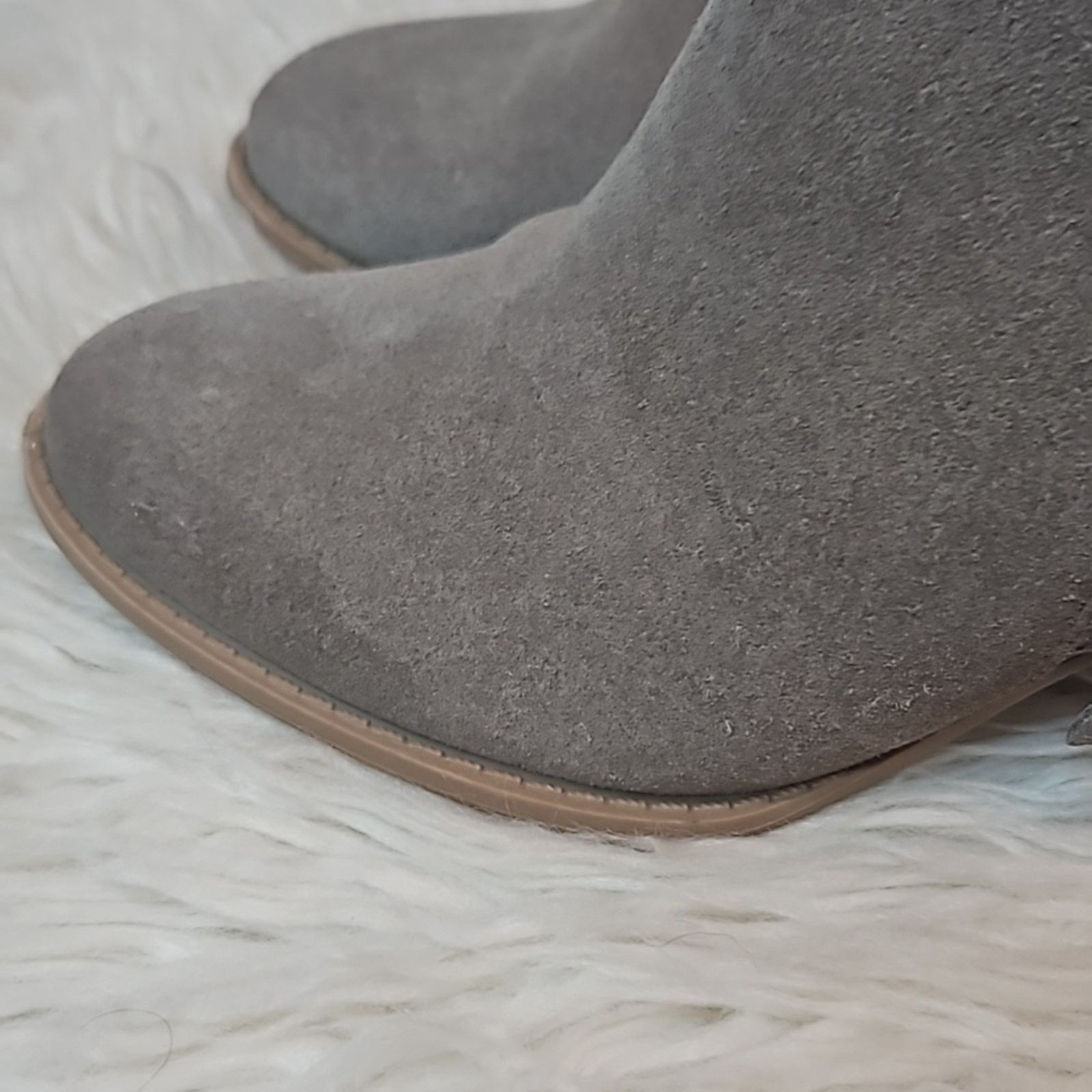 Vionic Vionic 322 Anne Grey Taupe Suede Ankle Bootie Size US 5 / IT 35 - 4 Thumbnail