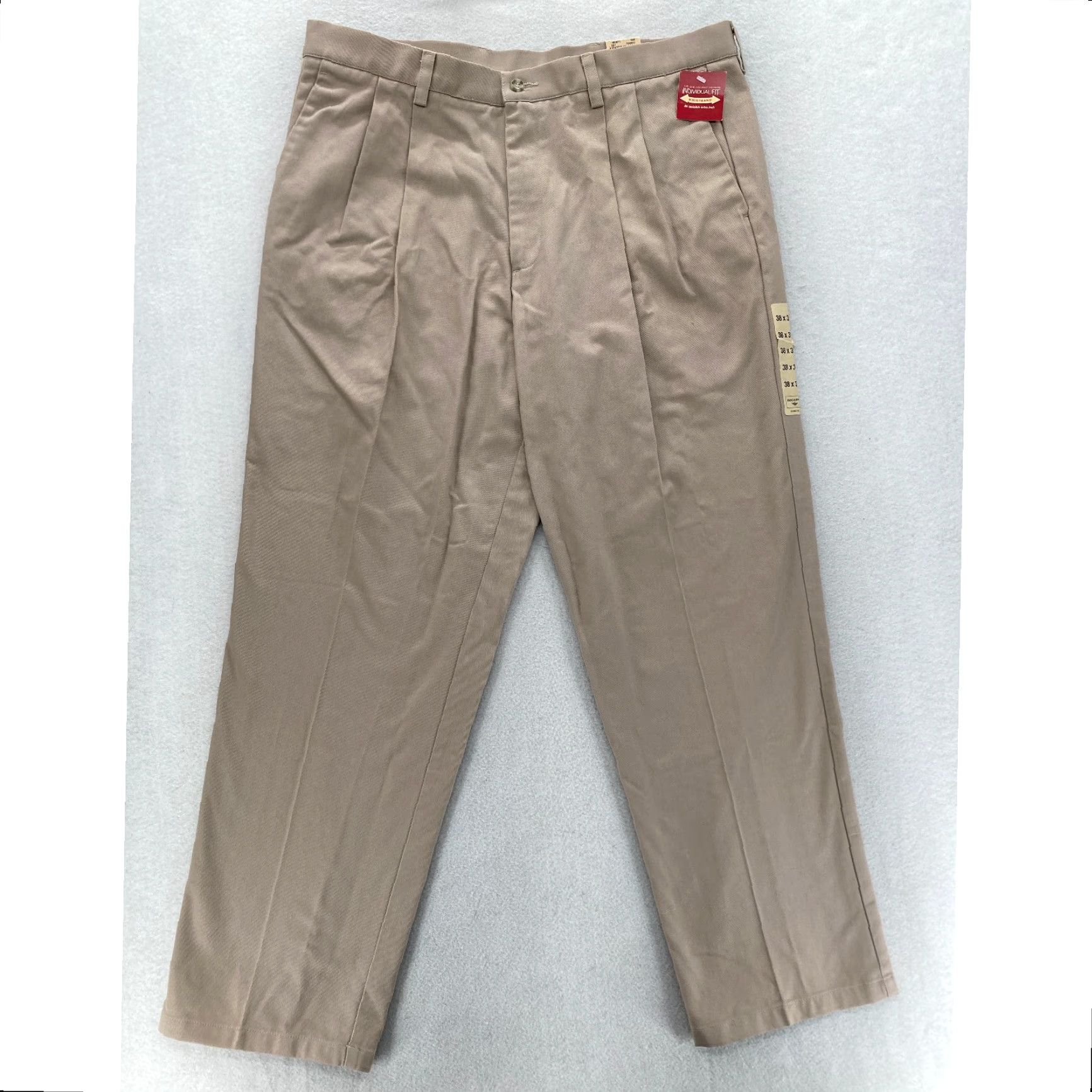 Dockers VINTAGE Dockers Original Khaki Pants Mens 38x32 Pleated Beige Classic Fit NWT Size US 38 / EU 54 - 2 Thumbnail