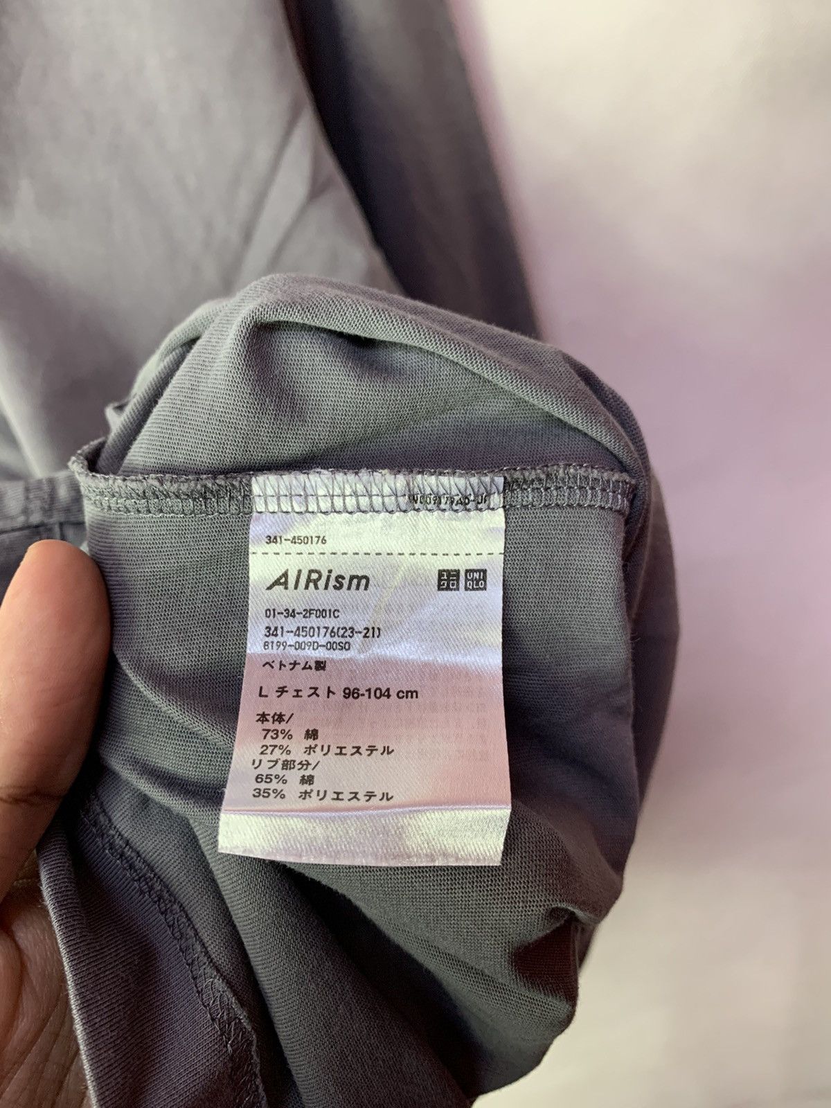 Japanese Brand × Uniqlo 🔥 Uniqlo Airism Grey Longsleeves Tee Size US L / EU 52-54 / 3 - 6 Thumbnail