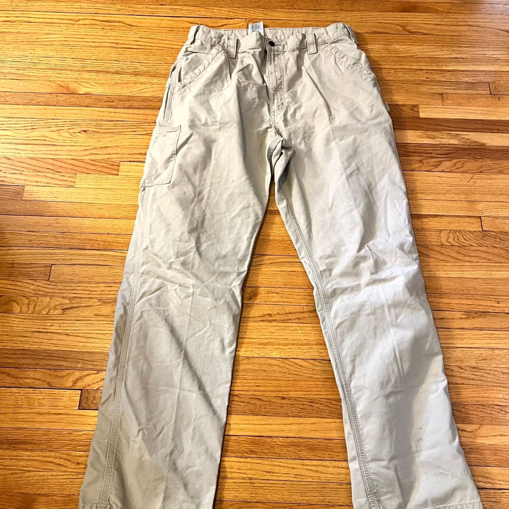 Carhartt Carhartt Carpenter Pants Mens 38 X36 Loose Original Fit Work Khaki Beige Size US 38 / EU 54 - 4 Thumbnail