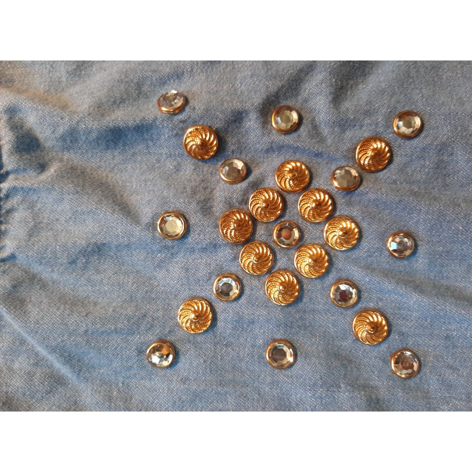 Denime VINTAGE Denim vest Jacket Women's S blue Embellished Made in USA Shirt Size S Size S / US 4 / IT 40 - 6 Thumbnail