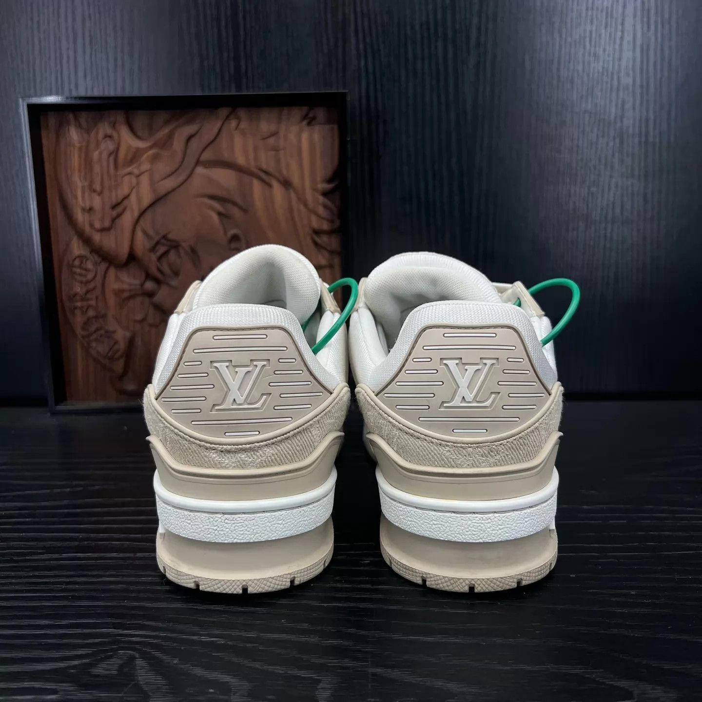 Louis Vuitton LV Trainer Beige 36 Near Mint Original Box Size US 5.5 / IT 35.5 - 4 Thumbnail