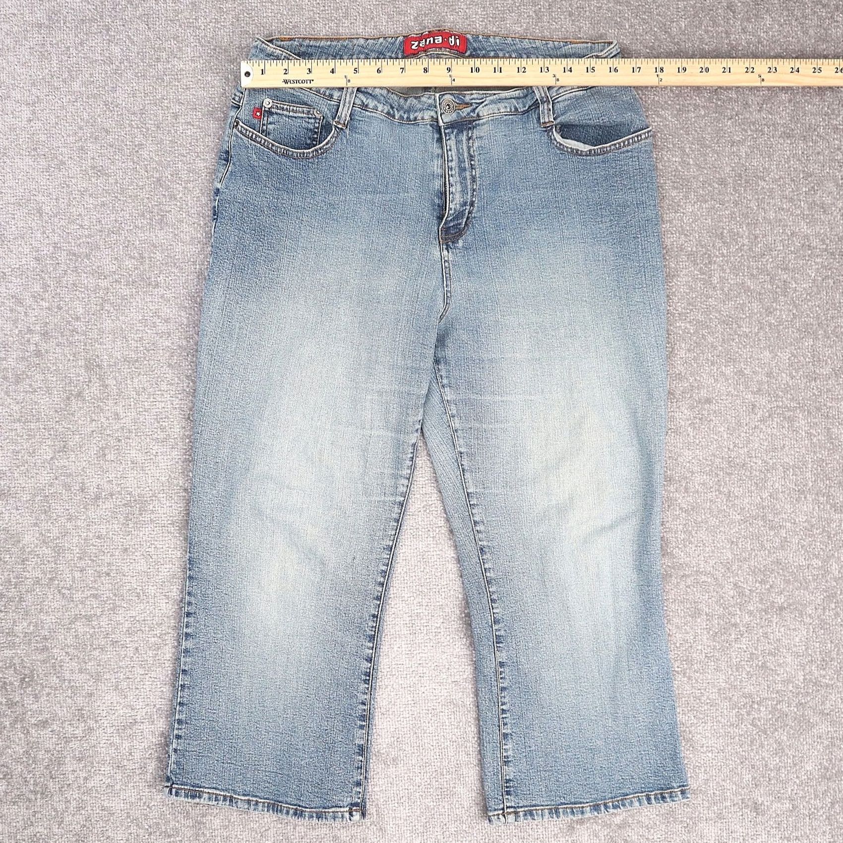 Denime VTG Y2K Zana-Di Capri Denim Jeans Light Wash Size 16 32x22 Women's Size 38" / US 16 / IT 52 - 4 Thumbnail