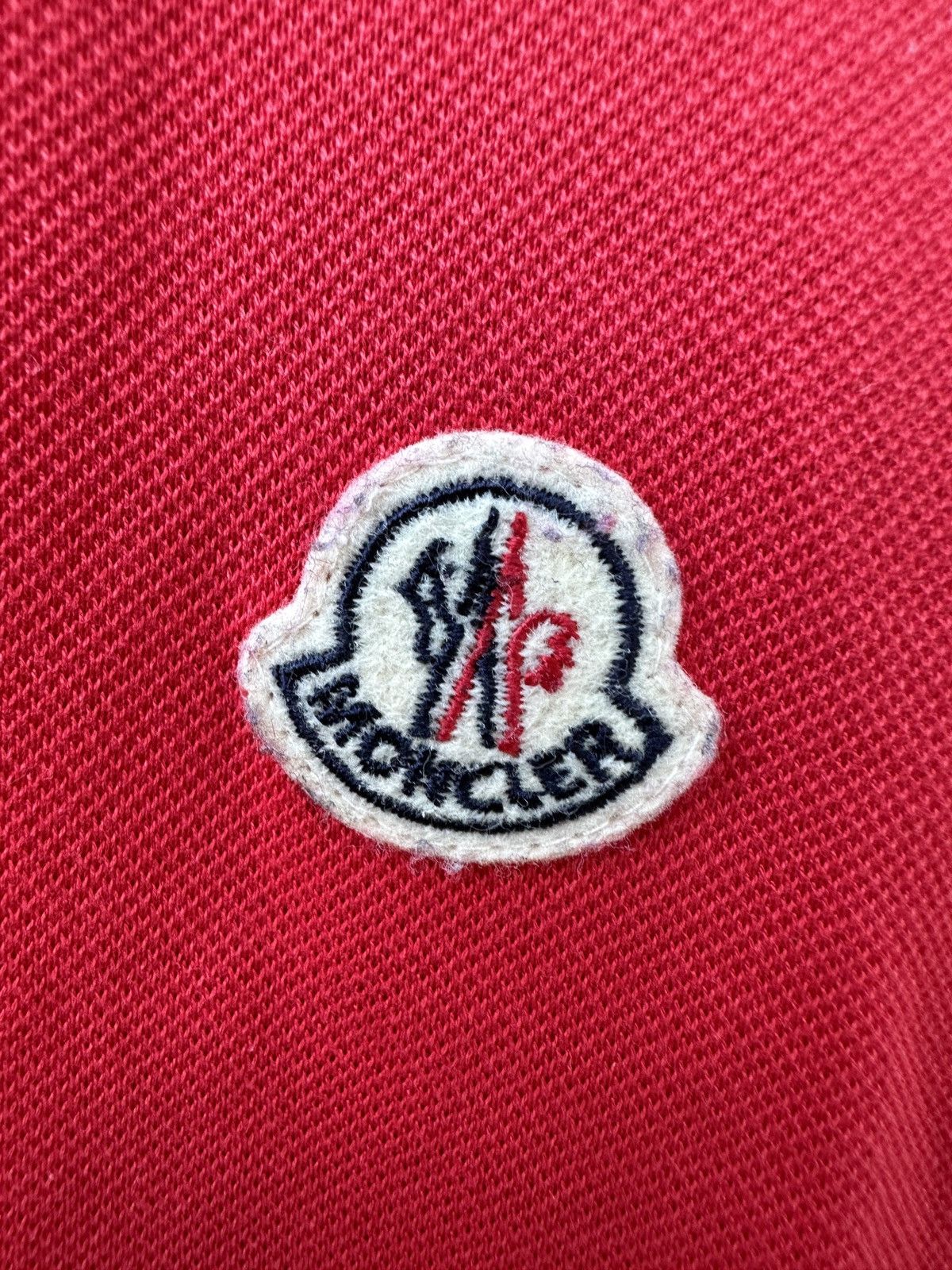Moncler moncler red logo polo shirt Size S / US 4 / IT 40 - 3 Thumbnail