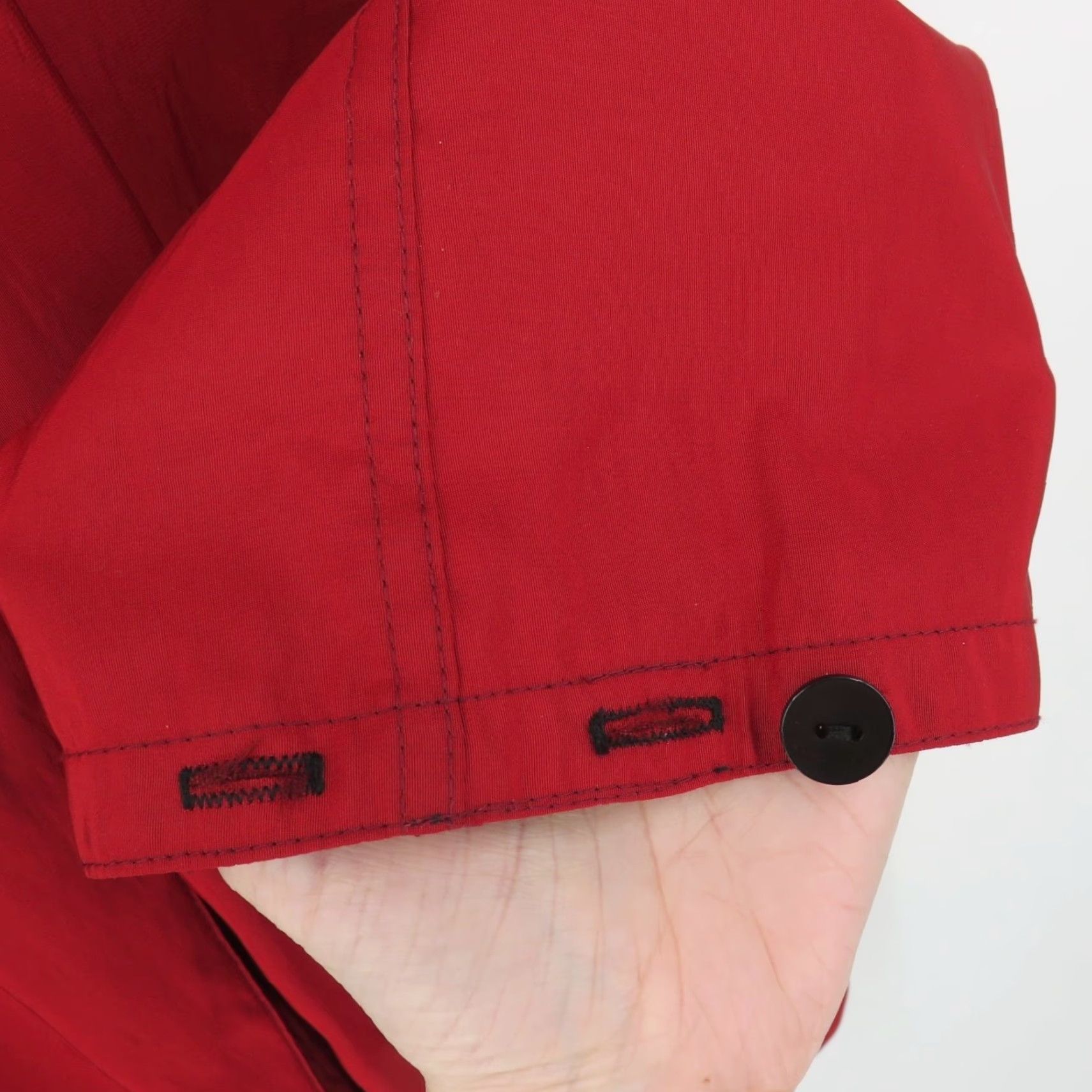 Vintage Mycra Pac Donatella Women Jacket 0-P Black Red Reversible Hood Pleated Size XS / US 0-2 / IT 36-38 - 7 Thumbnail