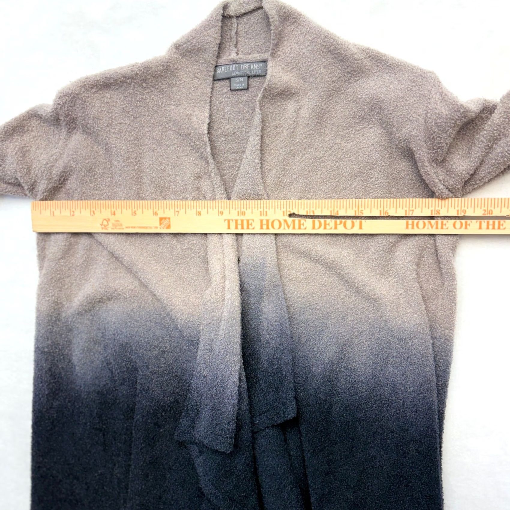 Vintage Barefoot Dreams Cardigan Womens S Gray Cozy Chic Lite Ombr Navy Open Duster Size Size S / US 4 / IT 40 - 7 Thumbnail