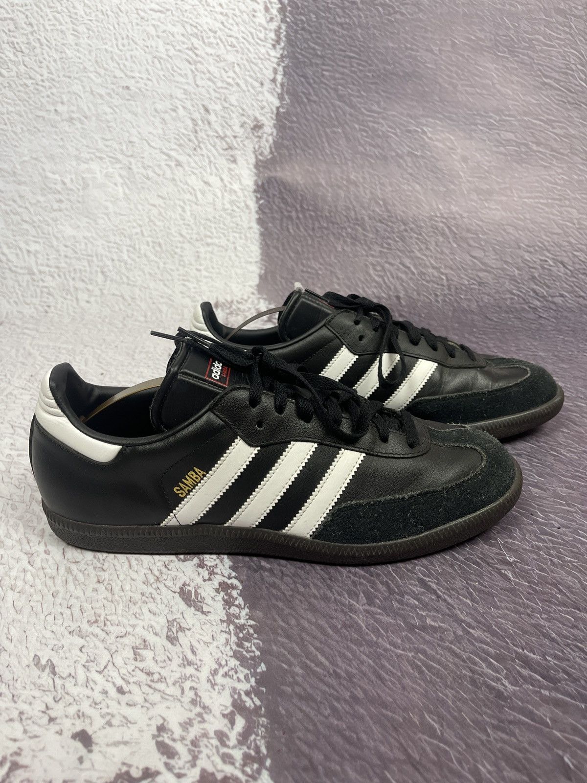 Adidas Adidas Samba leather shoes full black | Grailed