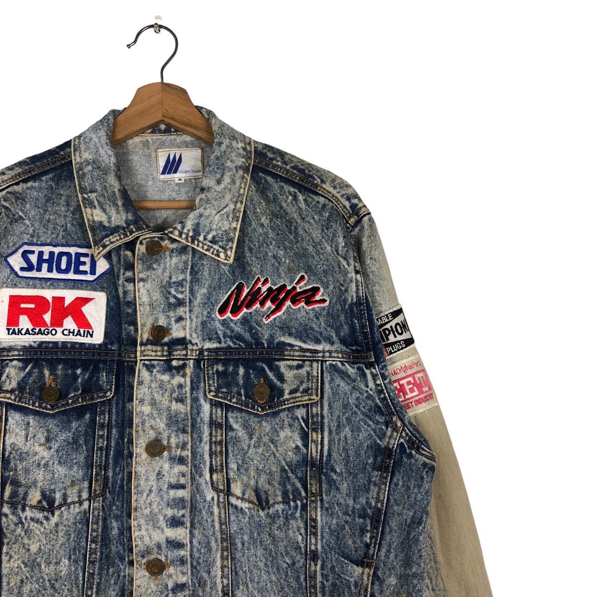 Japanese Brand 🔥Vintage Trucker Denim Jacket Biker Modern House Japan Size US M / EU 48-50 / 2 - 6 Thumbnail