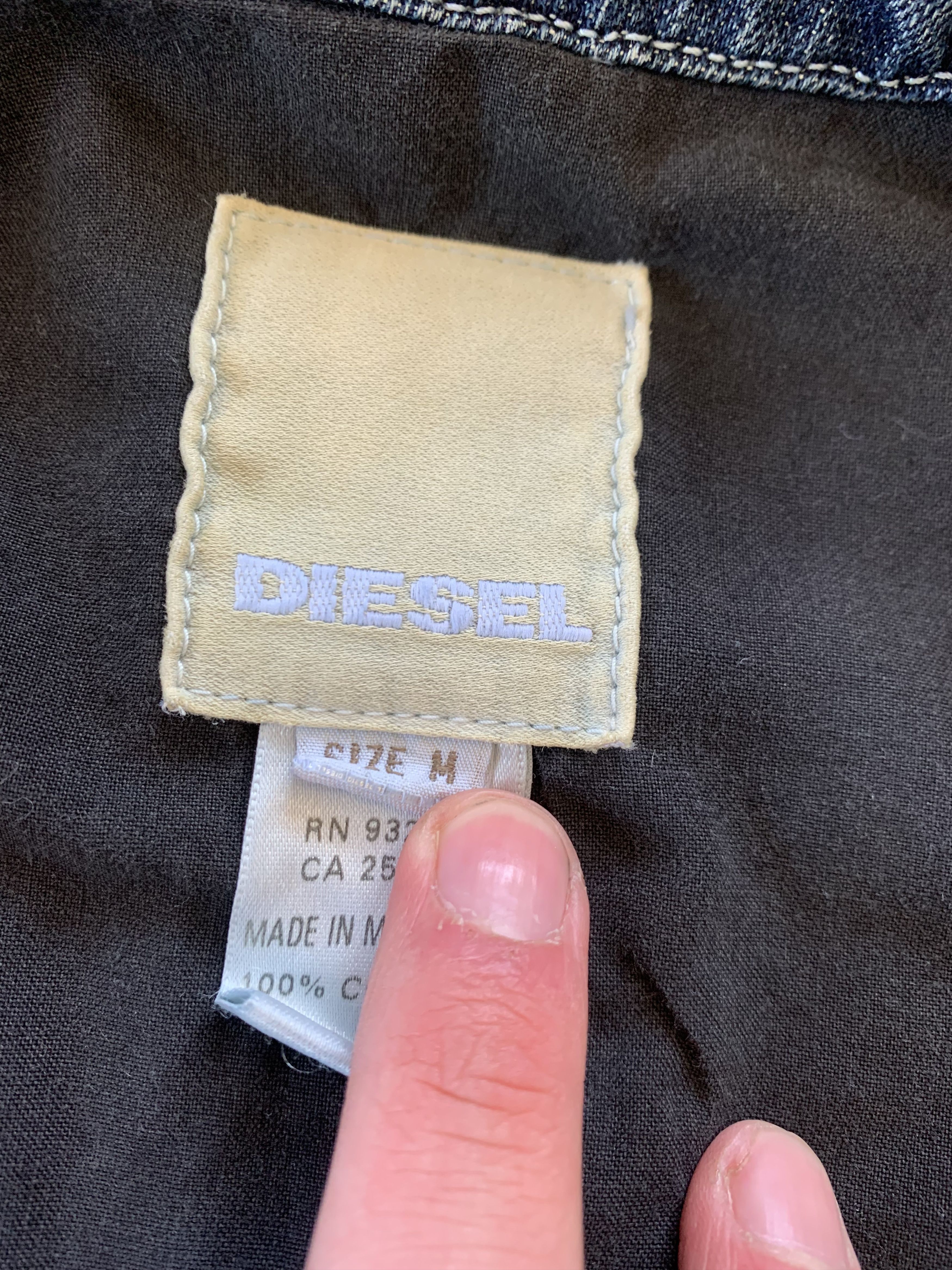 Diesel Diesel Womens Vintage Blue Denim Jacket Size M / US 6-8 / IT 42-44 - 10 Thumbnail