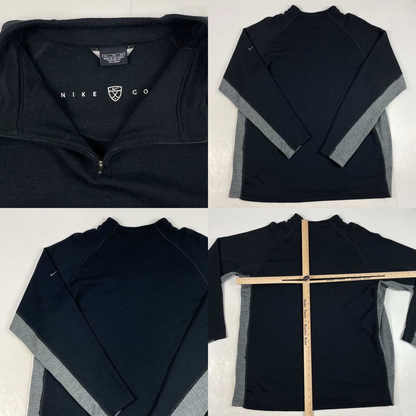 Nike Nike Shirt Mens XL Black Golf Wool 1/4 Zip Pullover Golfing Ski Activewear Casual Outdoor Sports Mens Size US XL / EU 56 / 4 - 8 Thumbnail