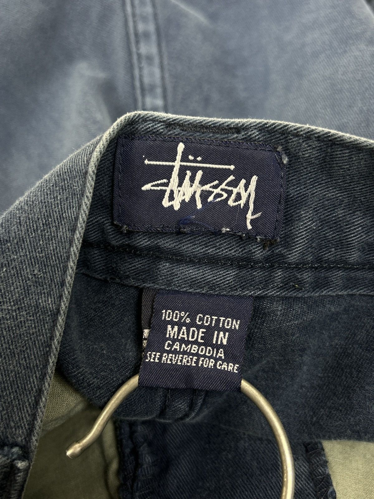 Stussy 90s Vintage Stussy Star Embroidery Cargo Shorts Navy Blue Size US 30 / EU 46 - 11 Thumbnail