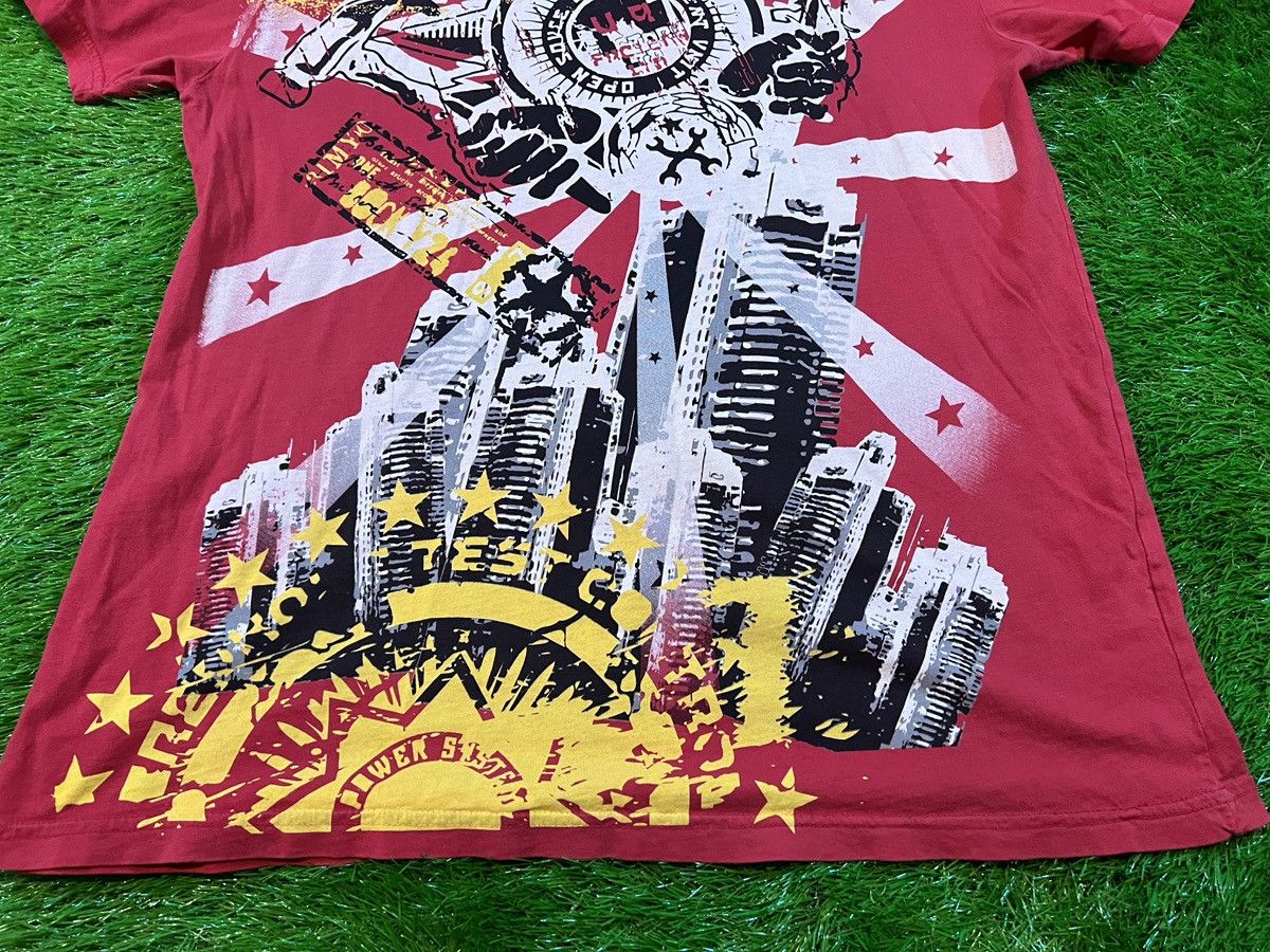 Affliction × Anchor Blue Anchor Blue Skull City Skyline Wings Cyber Shirt Vintage Size US XL / EU 56 / 4 - 3 Thumbnail
