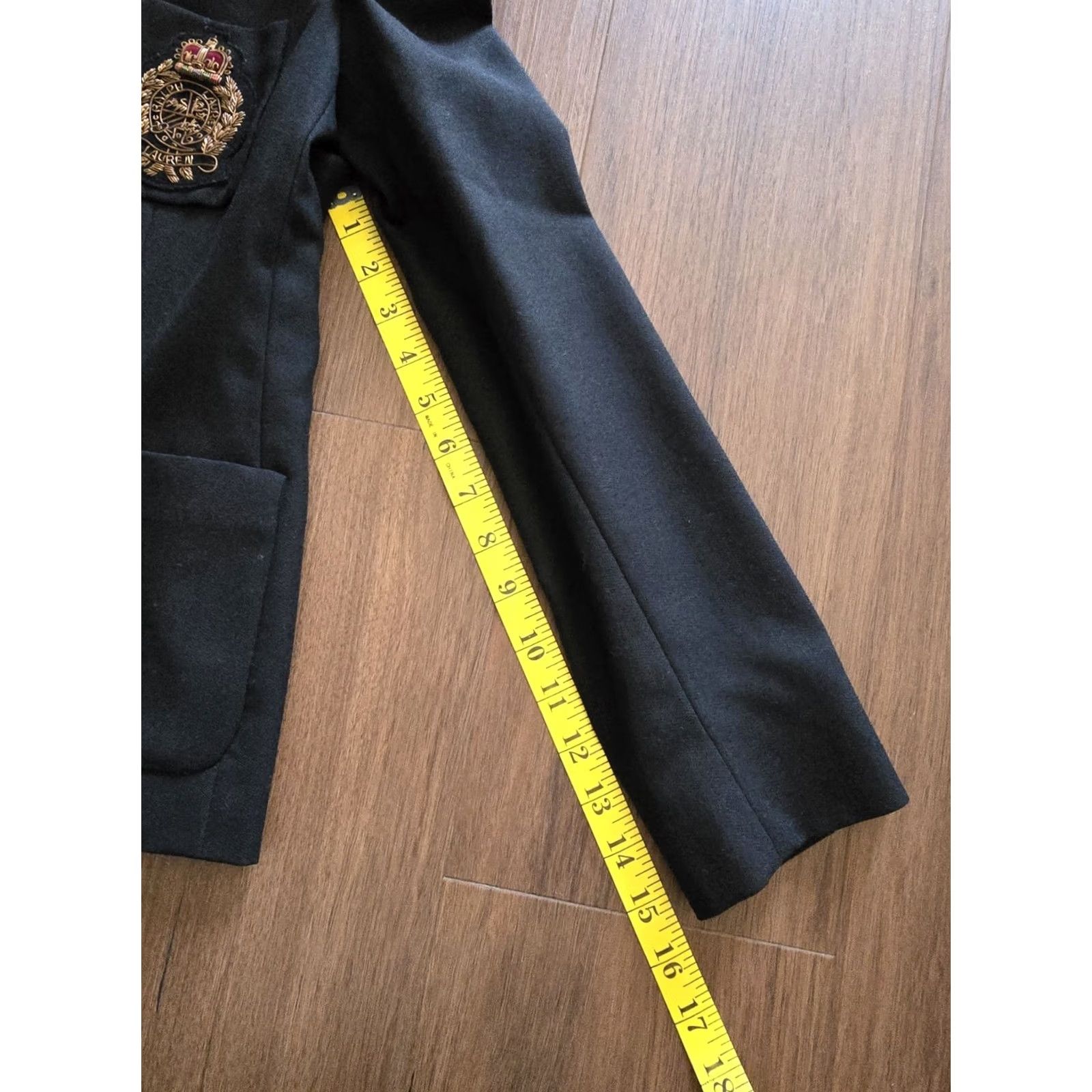 Ralph Lauren Ralph Lauren Blazer Womens Black 6P Business Wool Coat Beaded Patch Lined Button Down Size M / US 6-8 / IT 42-44 - 5 Thumbnail