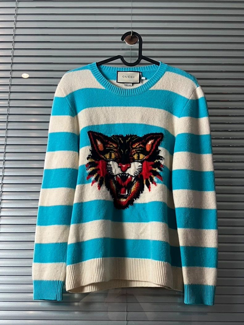 Gucci Gucci Tiger Heart Sweater Size US M / EU 48-50 / 2 - 1 Thumbnail