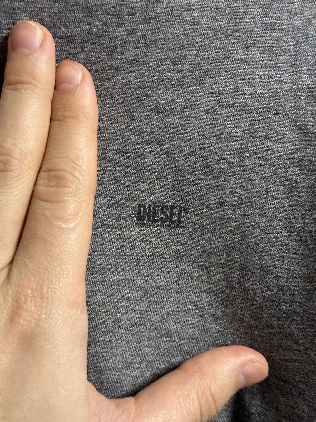 Diesel T-Shirt Diesel Small Logo Basic Luxury . Size US M / EU 48-50 / 2 - 2 Thumbnail